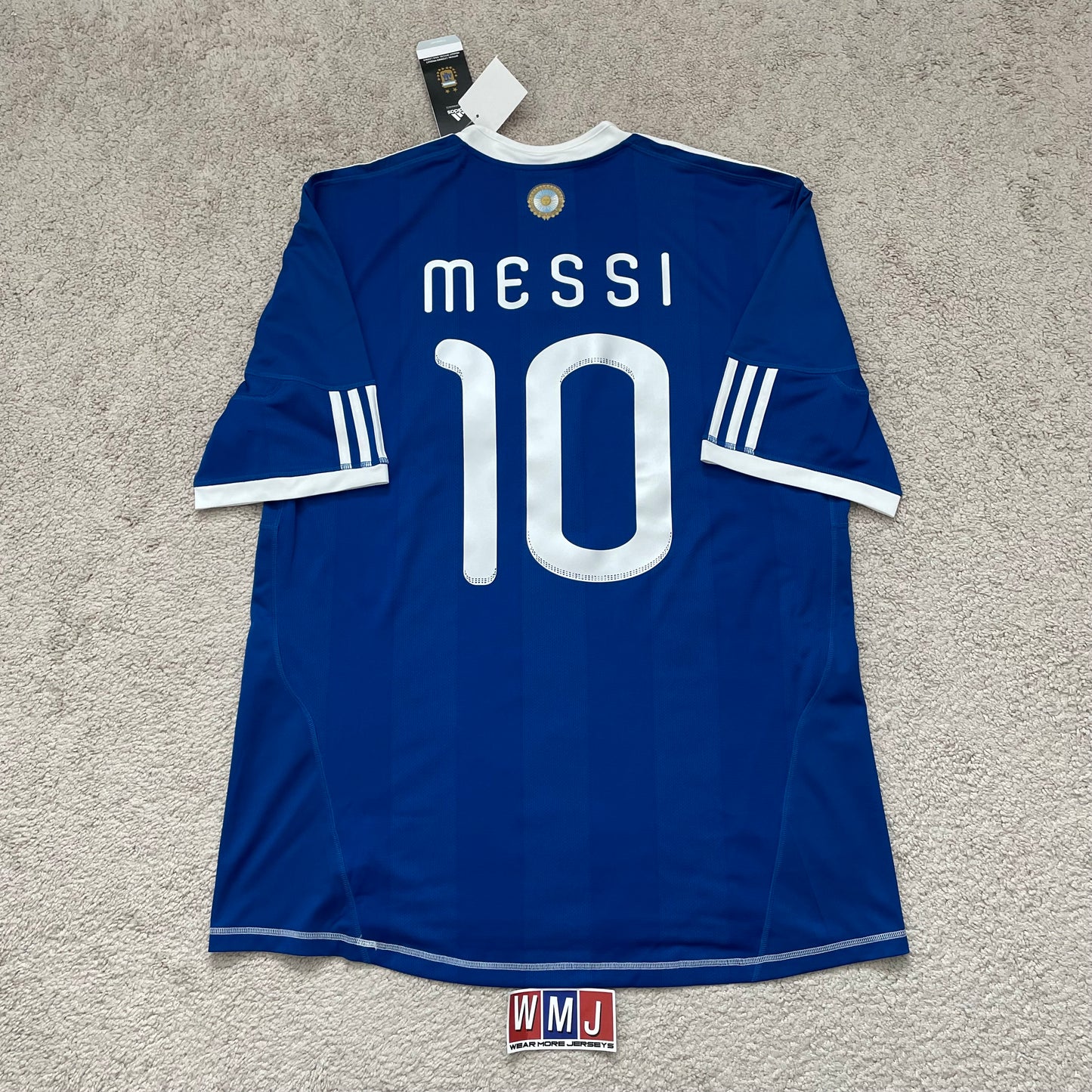 Argentina 2010 World Cup away x Messi #10 (XL) *BRAND NEW WITH TAGS (jersey has two tiny holes)