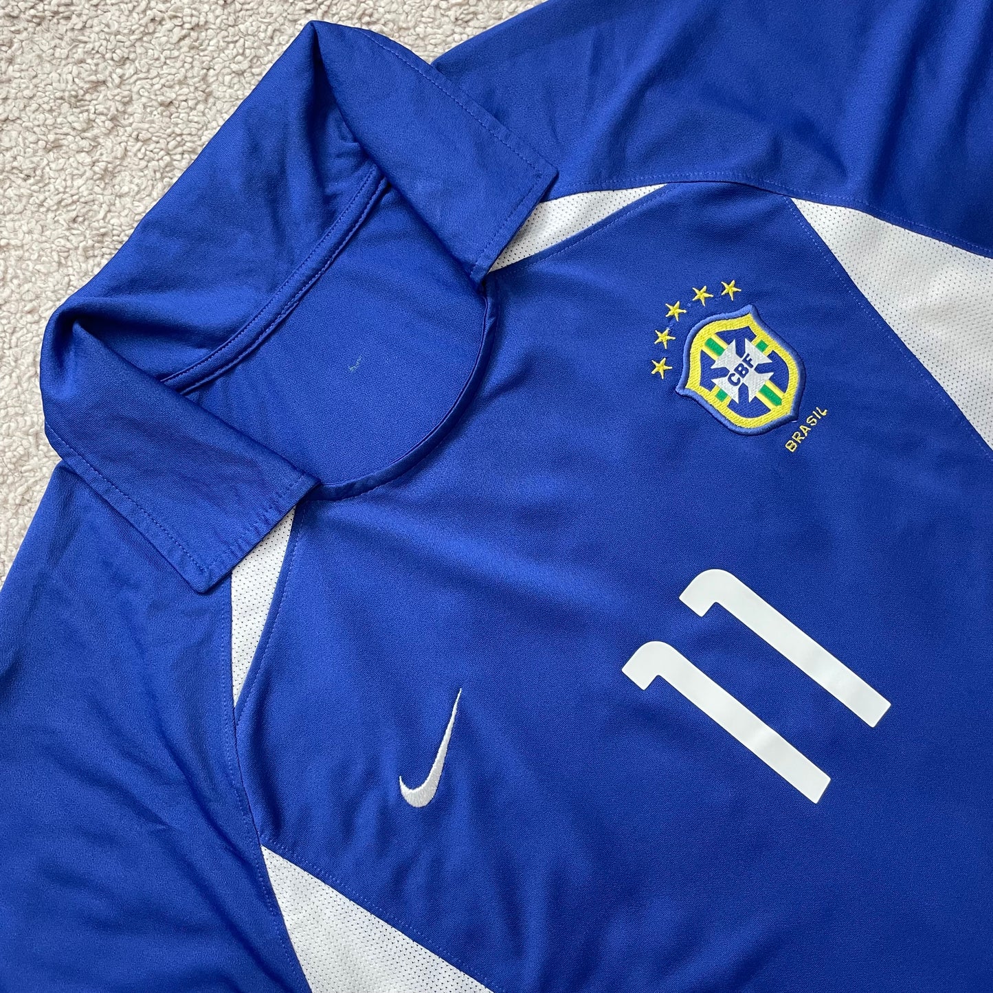 Brazil 2002 World Cup away x Ronaldinho #11 (L)