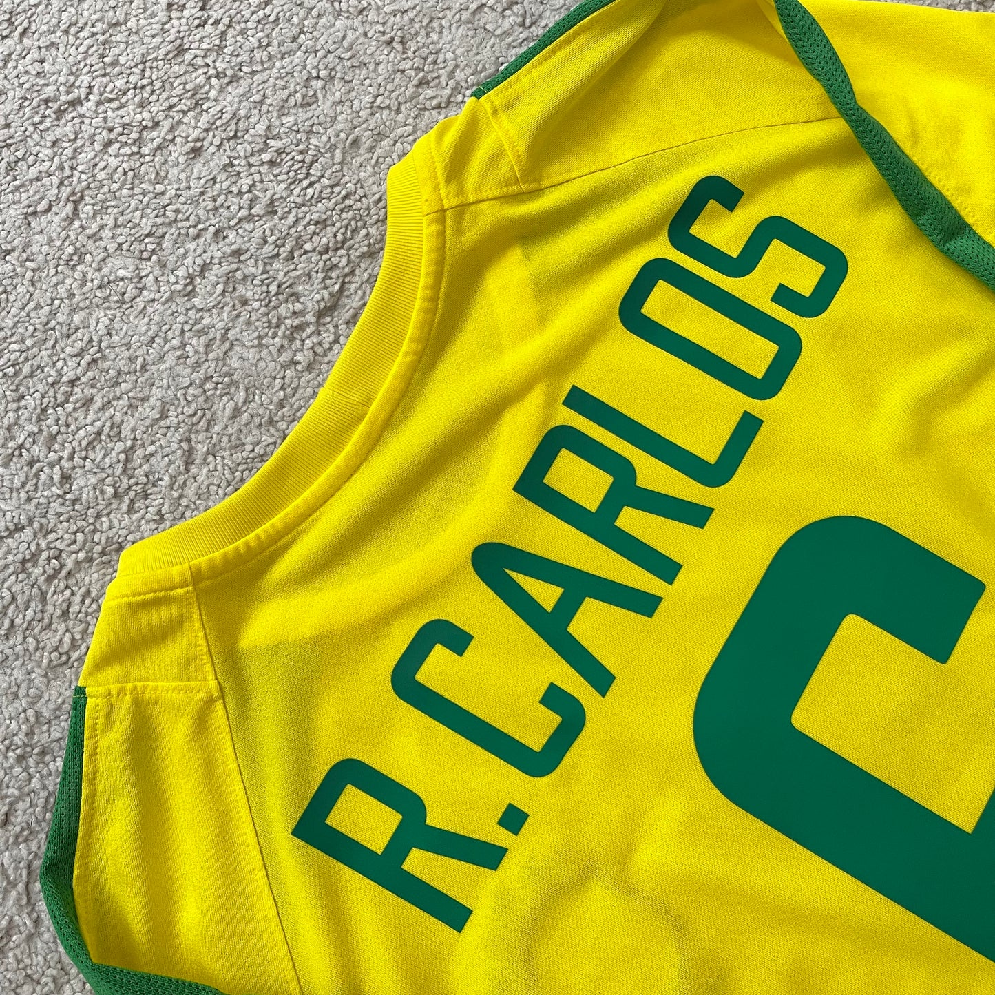 Brazil 2002 World Cup home x Roberto Carlos #6 (XL)