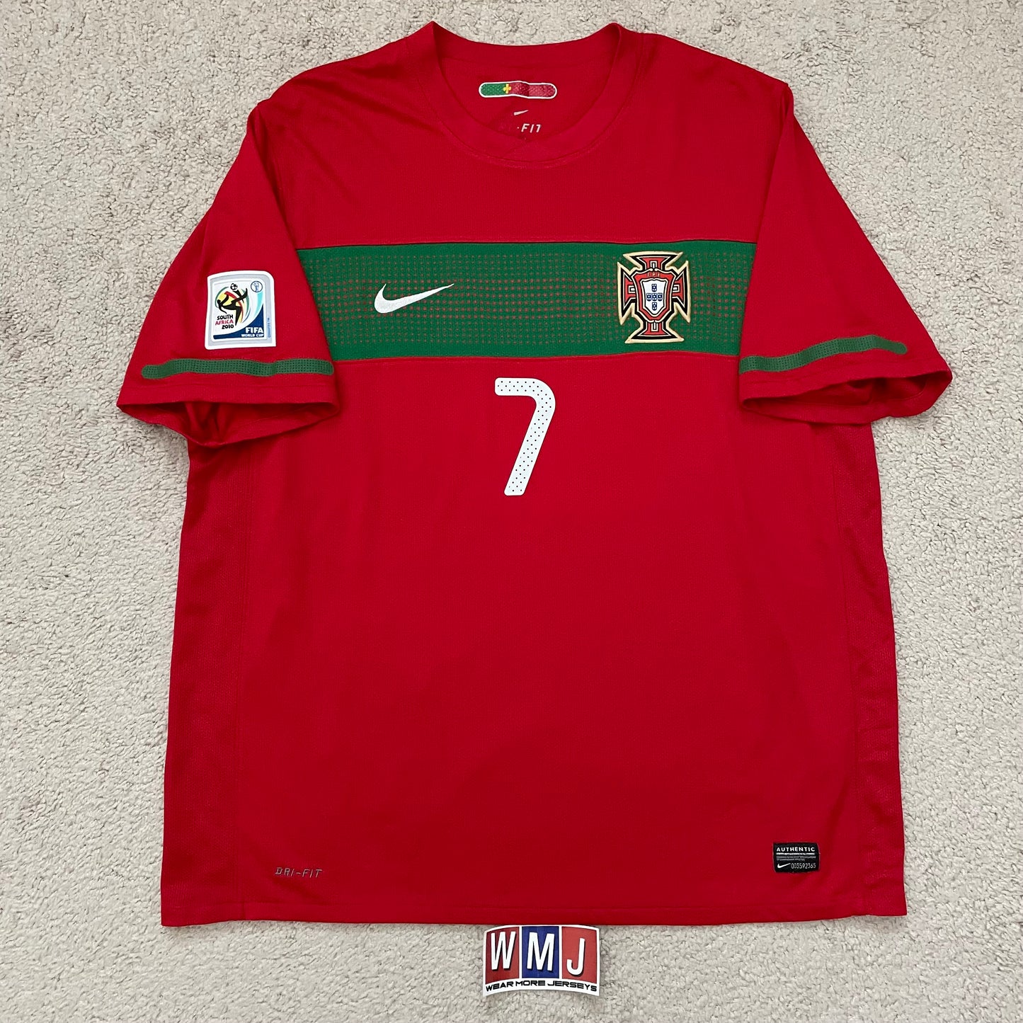 Portugal 2010 World Cup home x Cristiano Ronaldo #7 (XL)