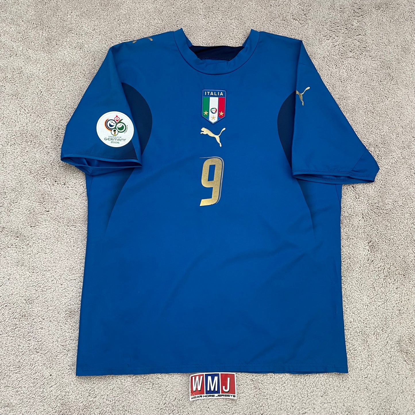 Italy 2006 World Cup home x Luca Toni #9 (L)