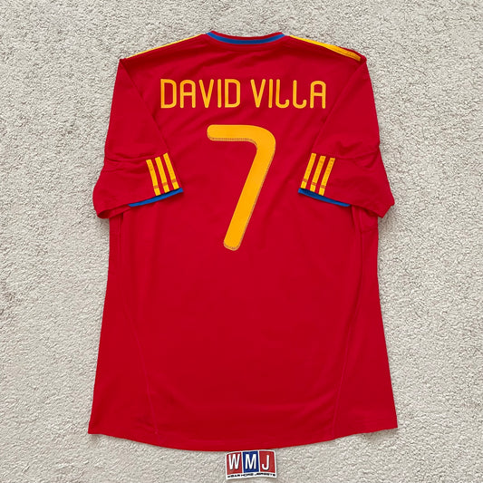Spain 2010 World Cup home x David Villa #7 (XL)