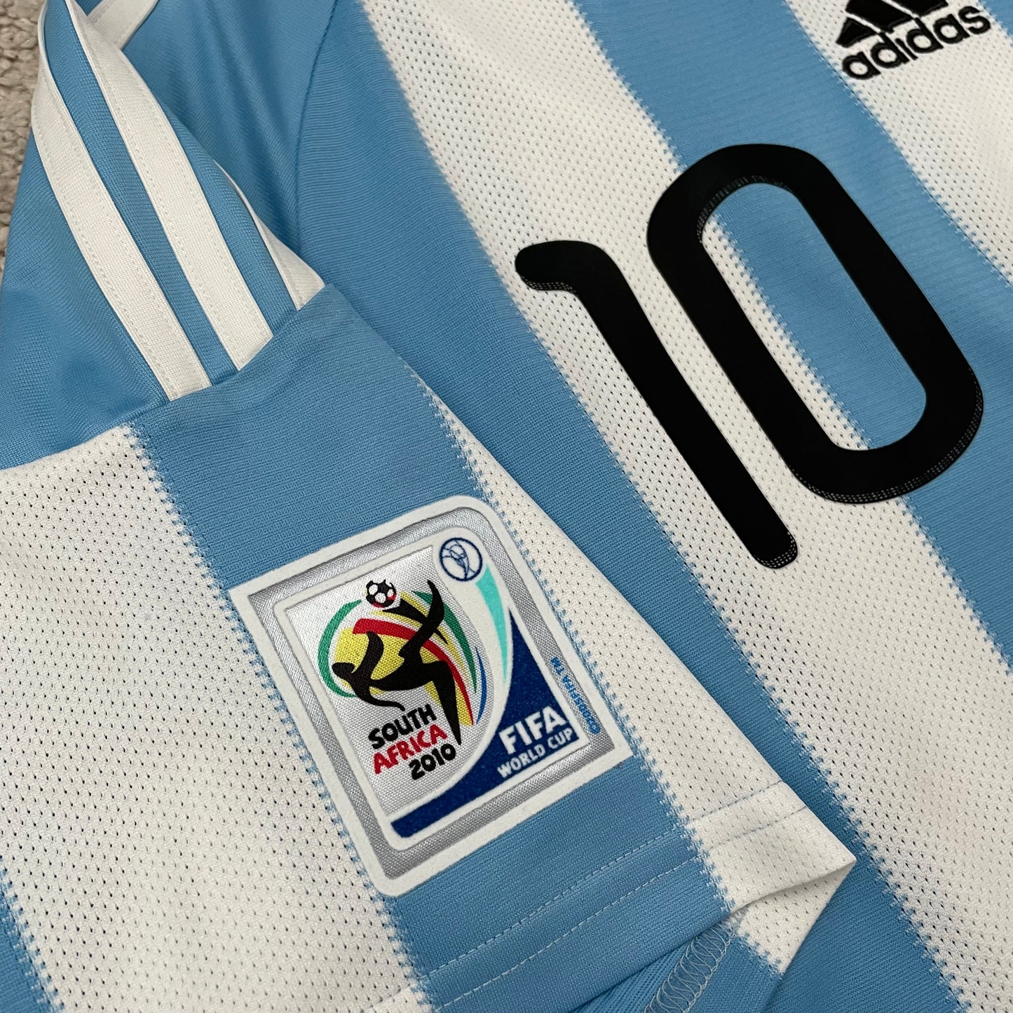 Argentina 2010 World Cup home x Messi #10 (M)
