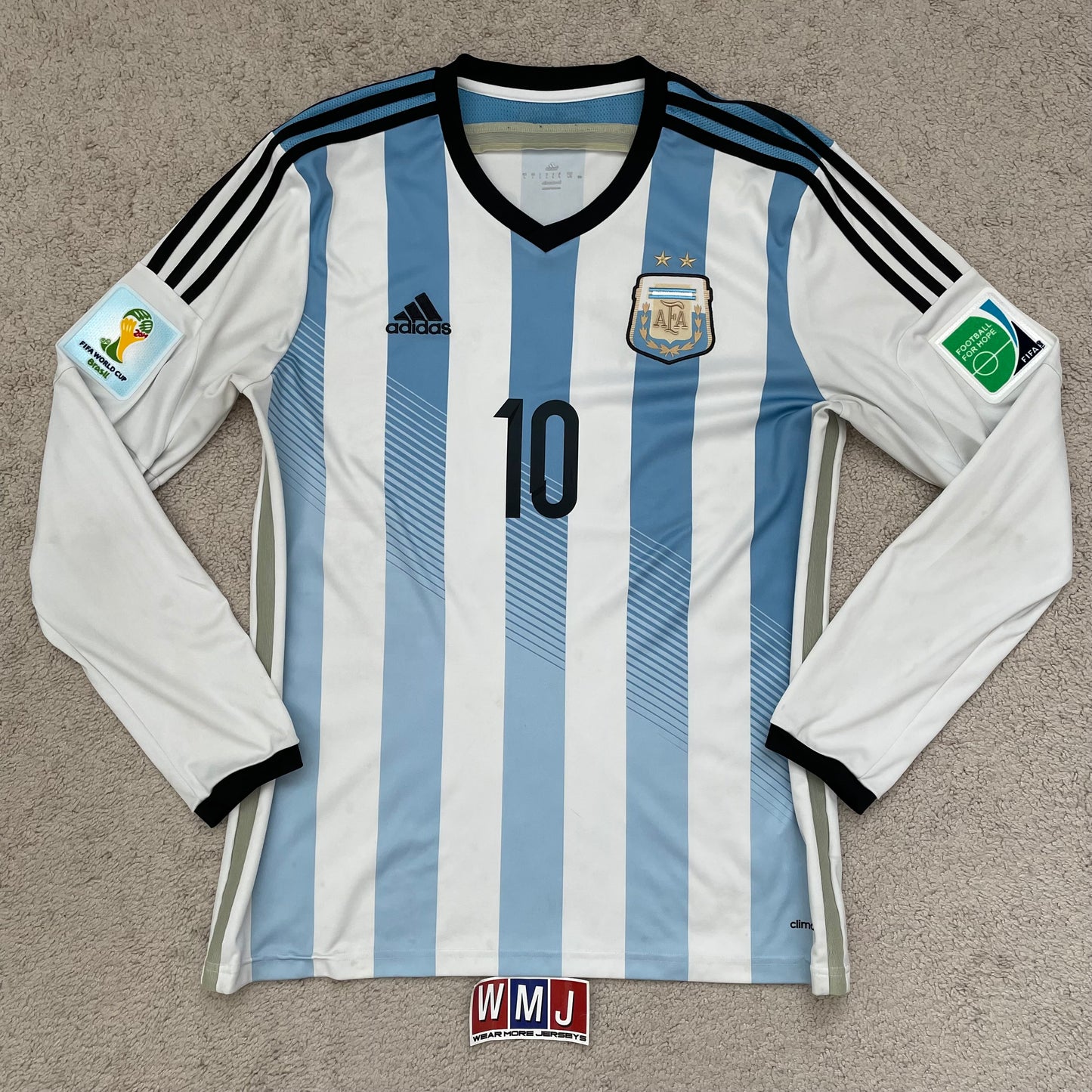 Argentina 2014 World Cup home LONG SLEEVES x Messi #10 (L)