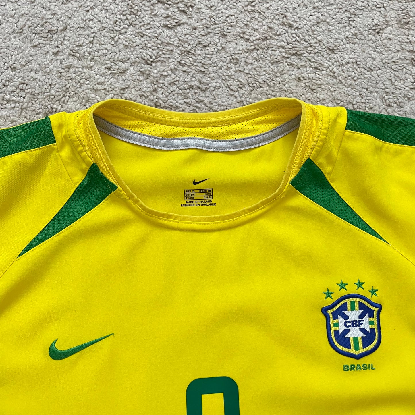 Brazil 2002 World Cup home x Ronaldo #9 (XL)