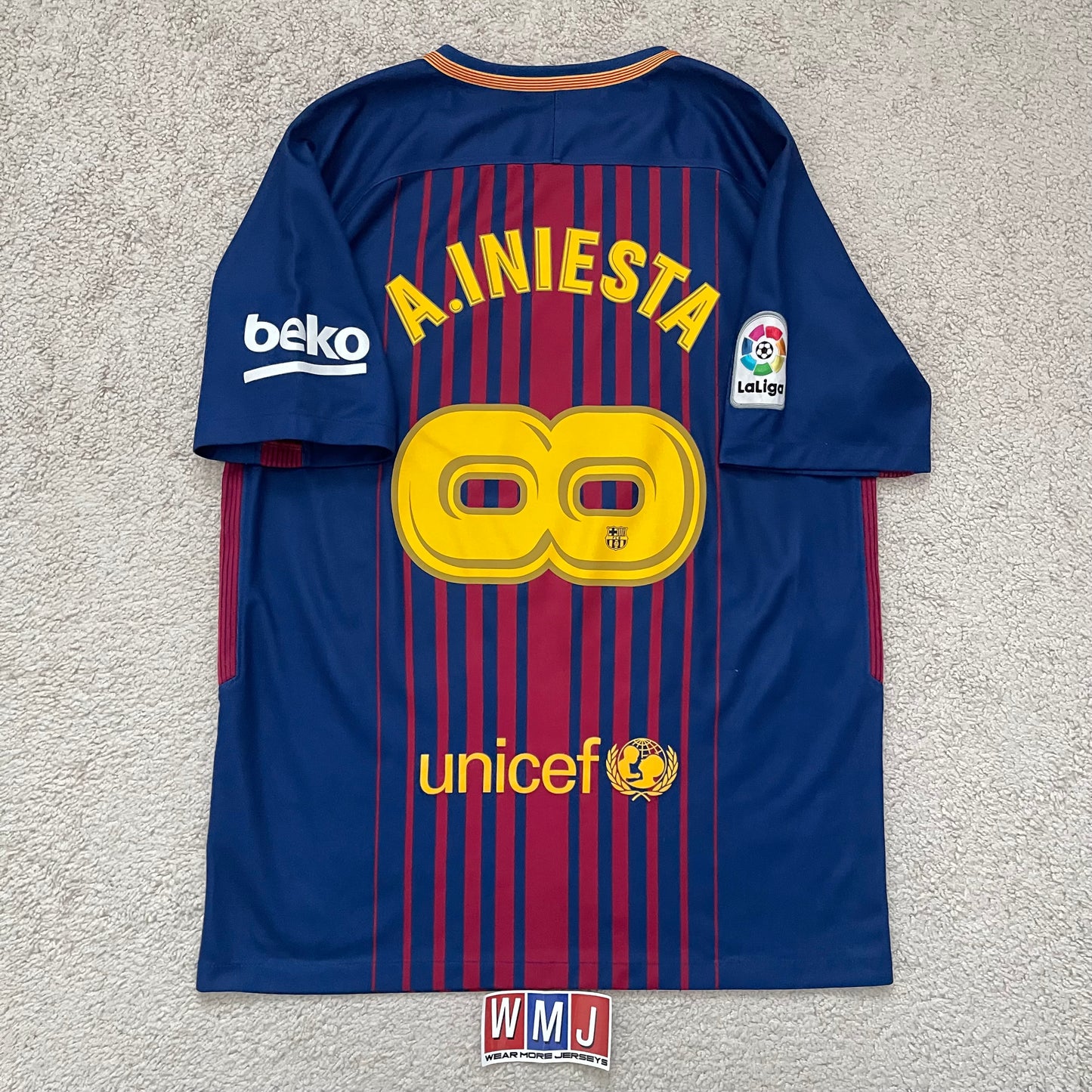 Barcelona 2017/18 home x Andres Iniesta INFINITO SPECIAL EDITION (M)