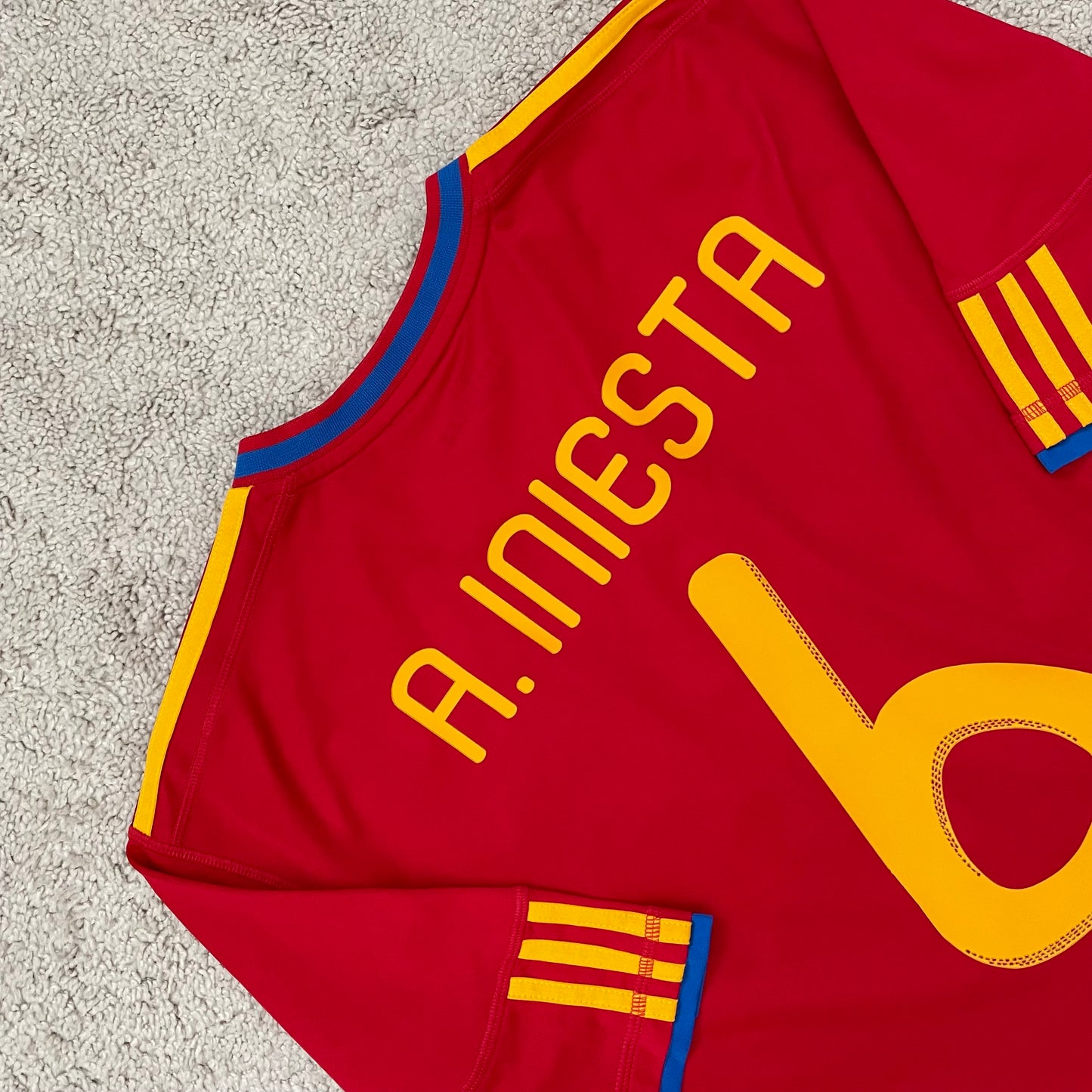 Spain 2010 World Cup home x Andres Iniesta #6 (XL)