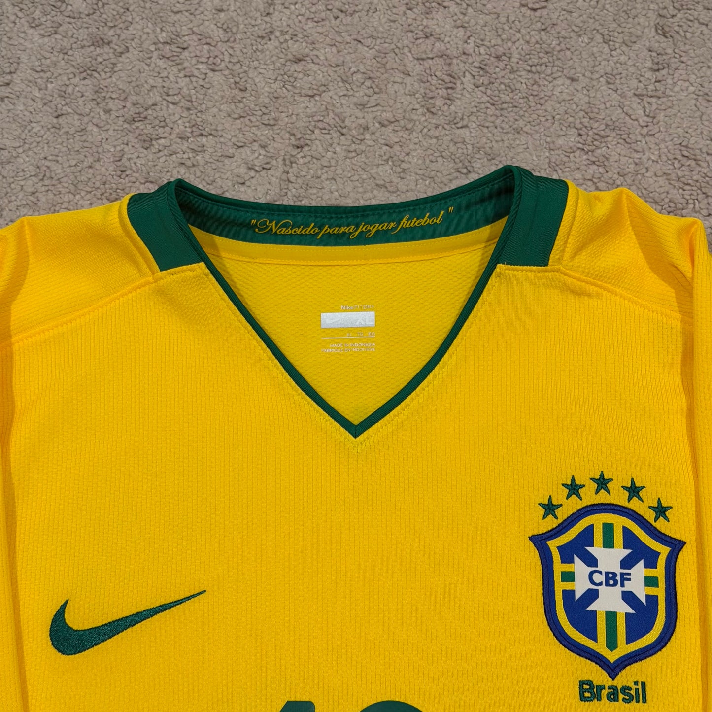 Brazil 2008/2009/2010 home x Ronaldinho #10 (XL)