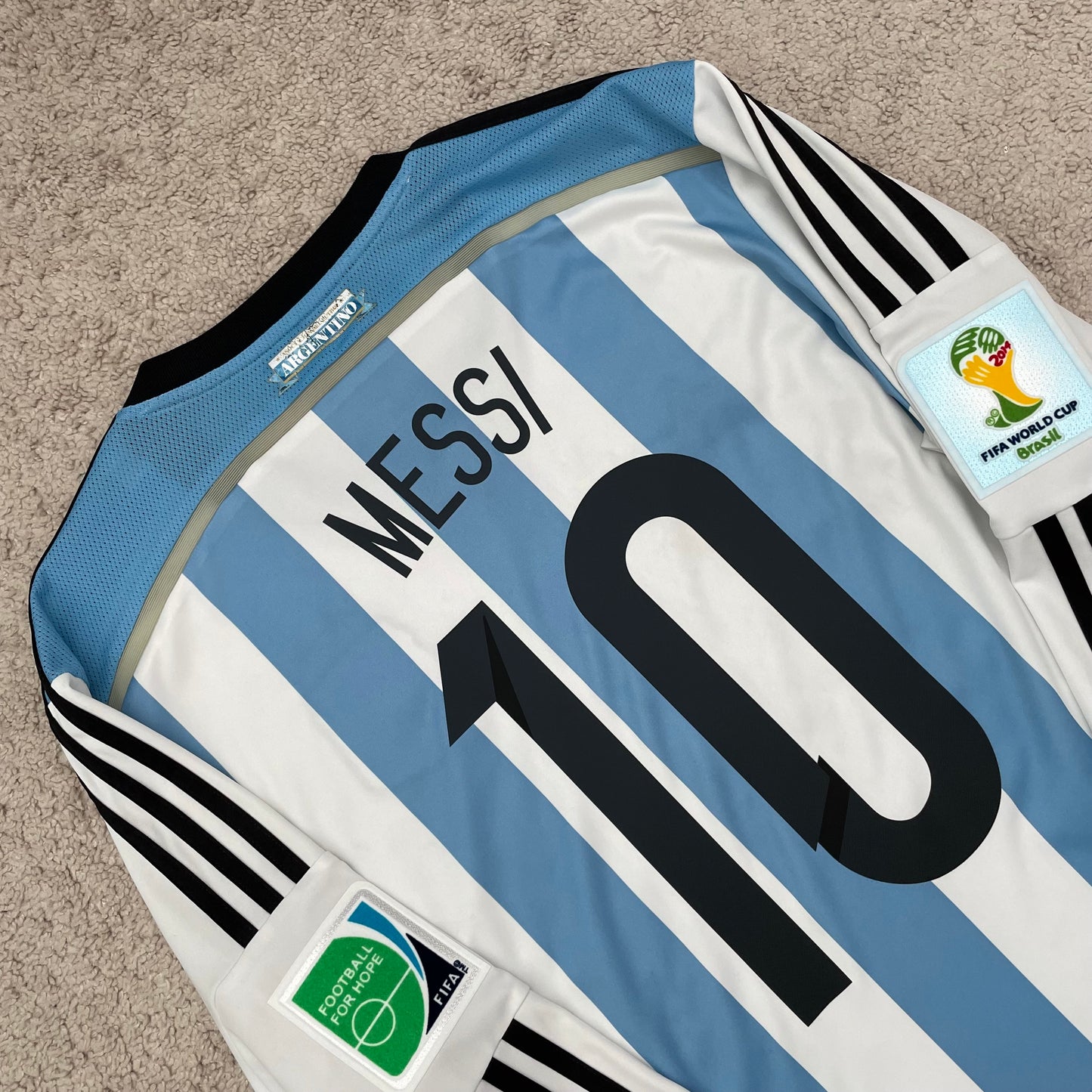 Argentina 2014 World Cup home LONG SLEEVES x Messi #10 (L)