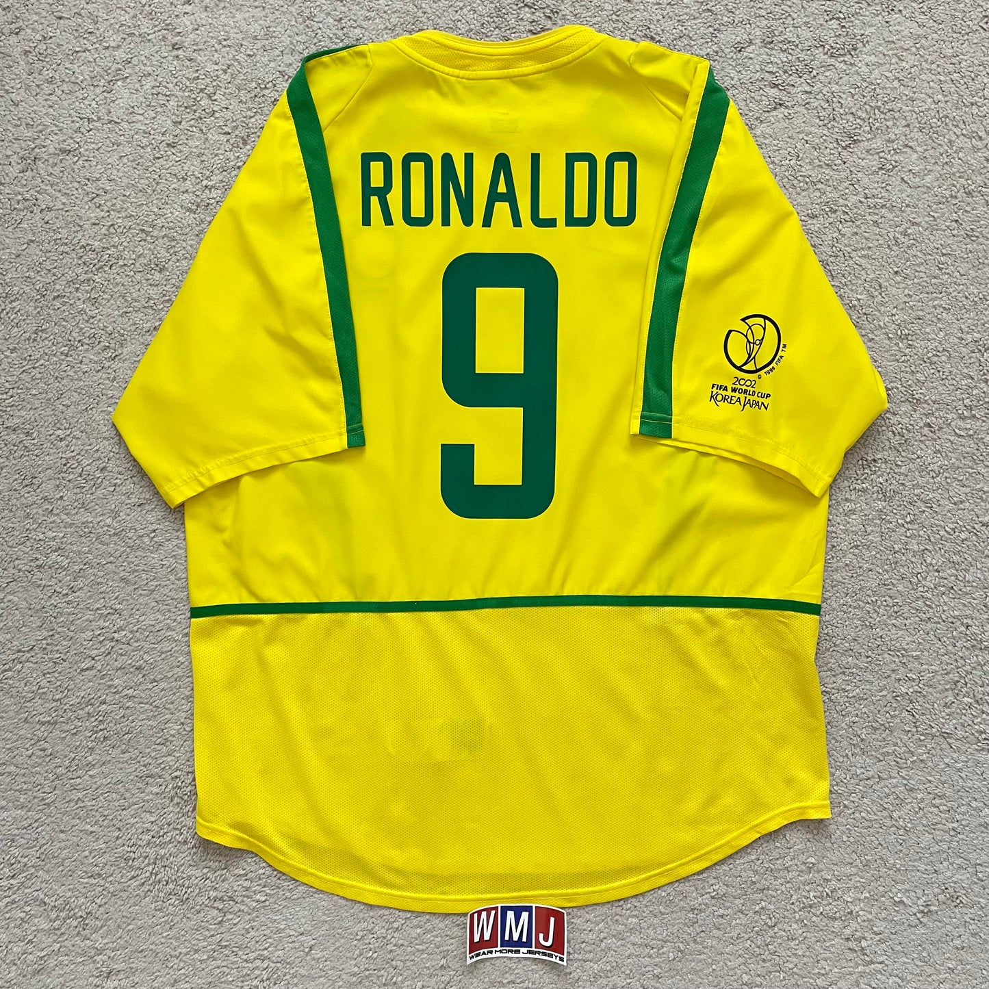 Brazil 2002 World Cup home x Ronaldo #9 (XL)