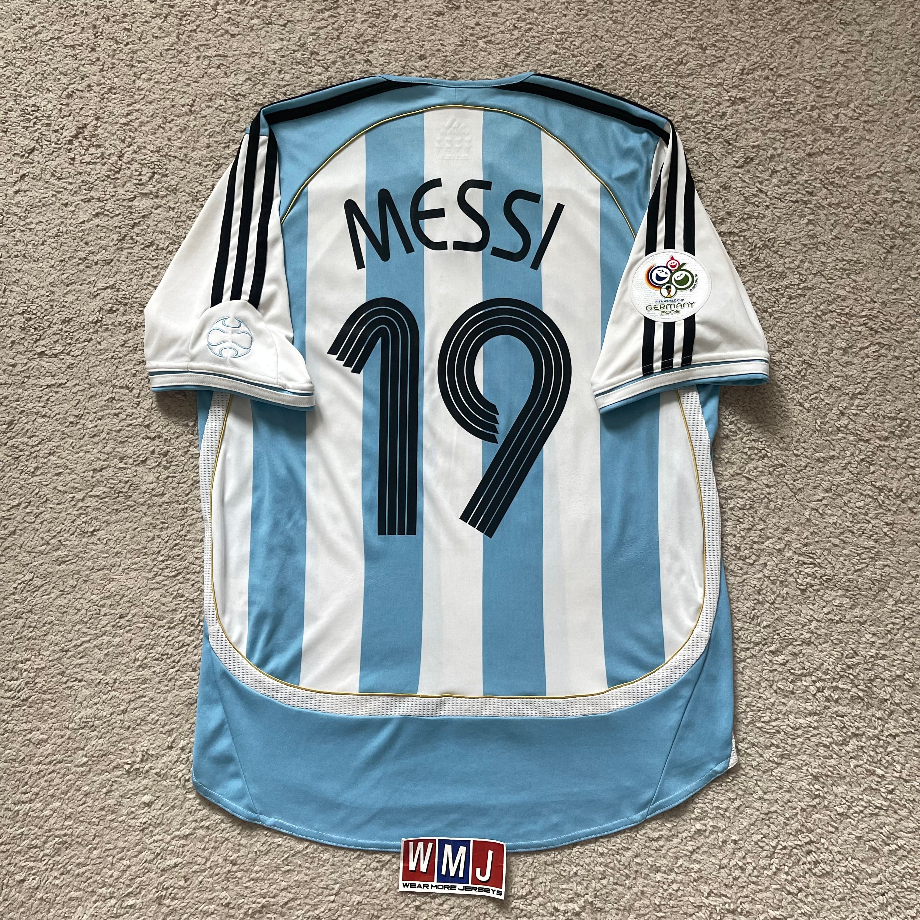 Argentina 2006 World Cup home x Messi #19 (M) – Wear More Jerseys