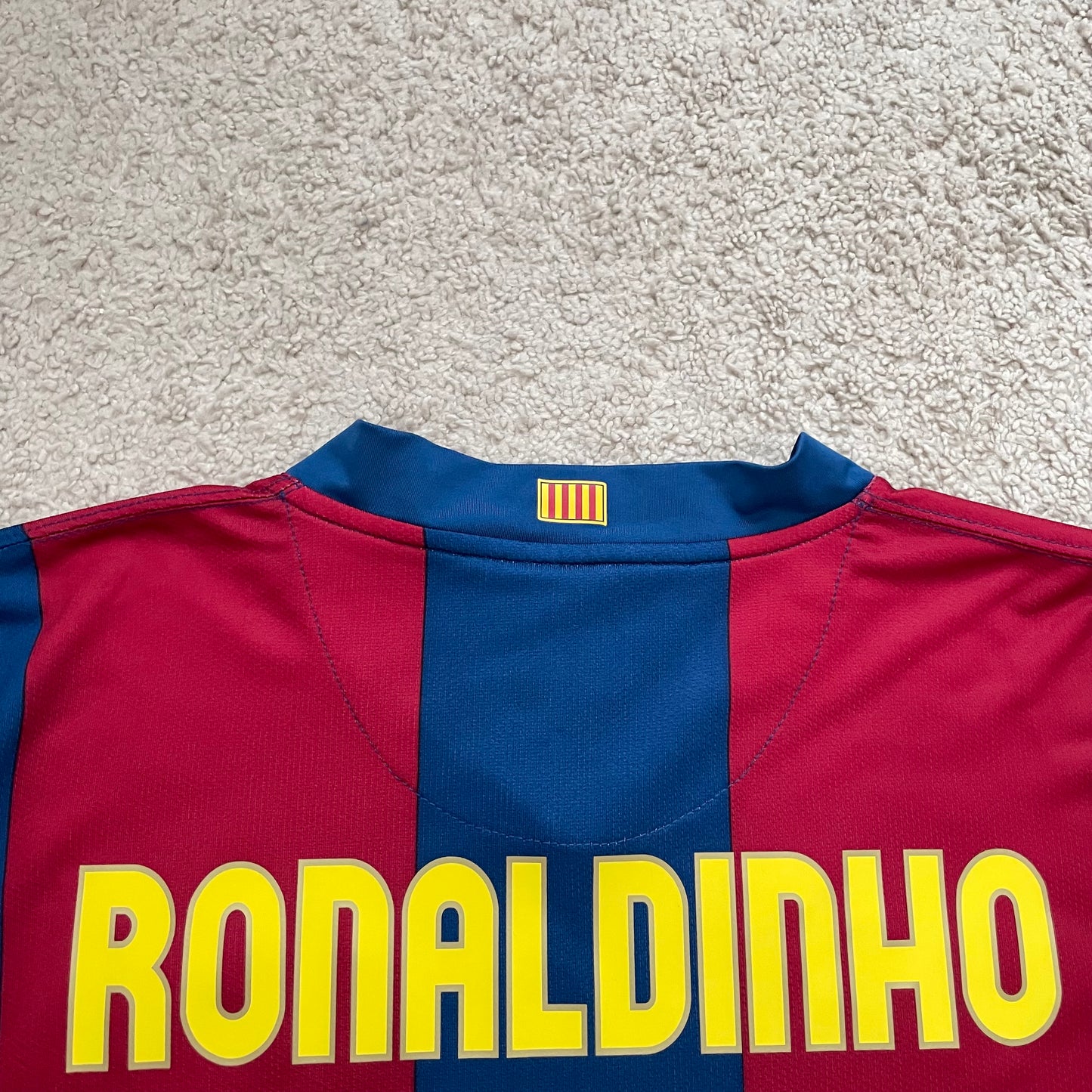 Barcelona 2007/08 home LONG SLEEVES x Ronaldinho #10 (XXL)