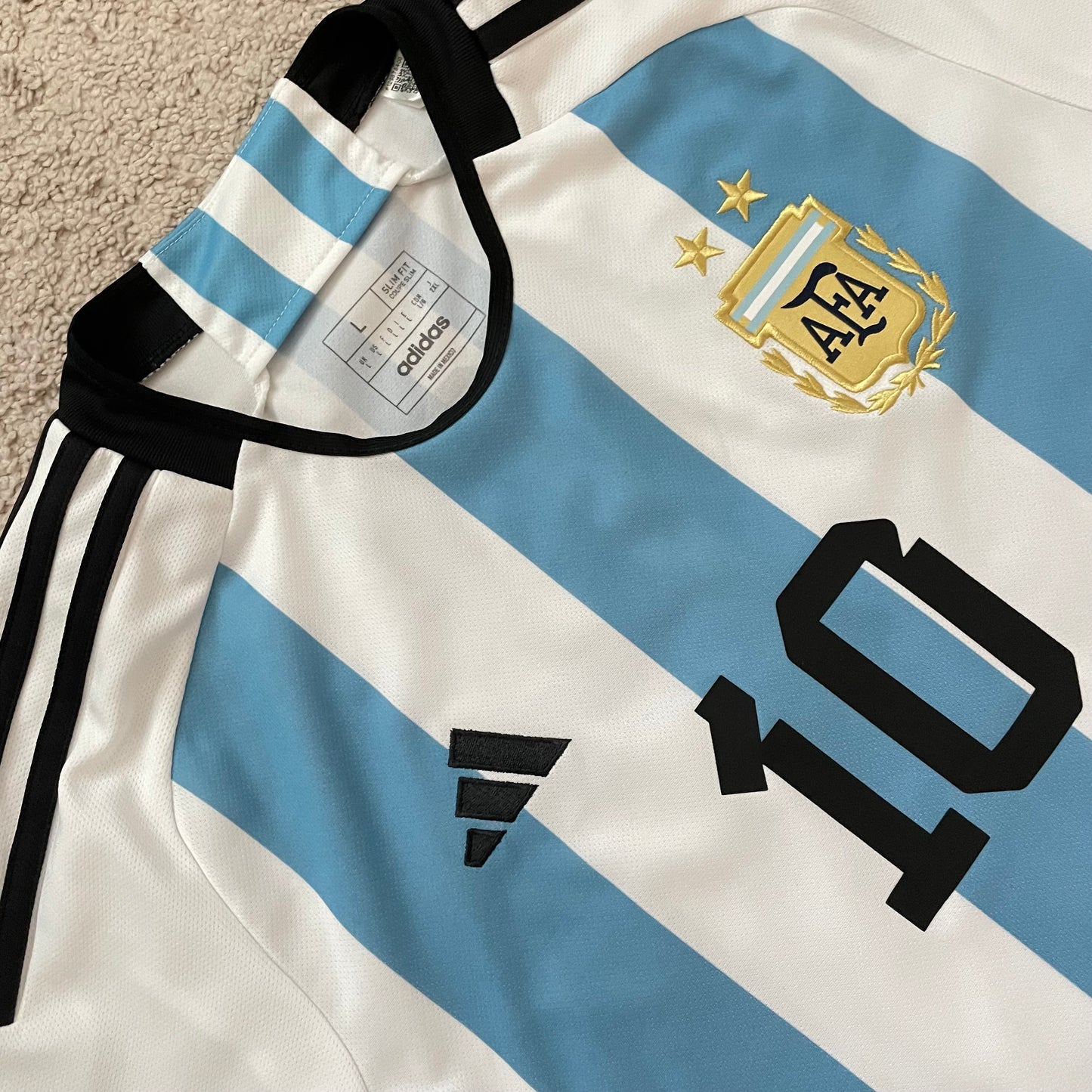 Argentina 2022 World Cup home x Messi #10 (L)