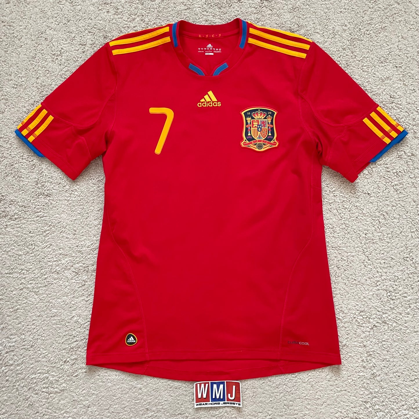 Spain 2010 World Cup home x David Villa #7 (M)