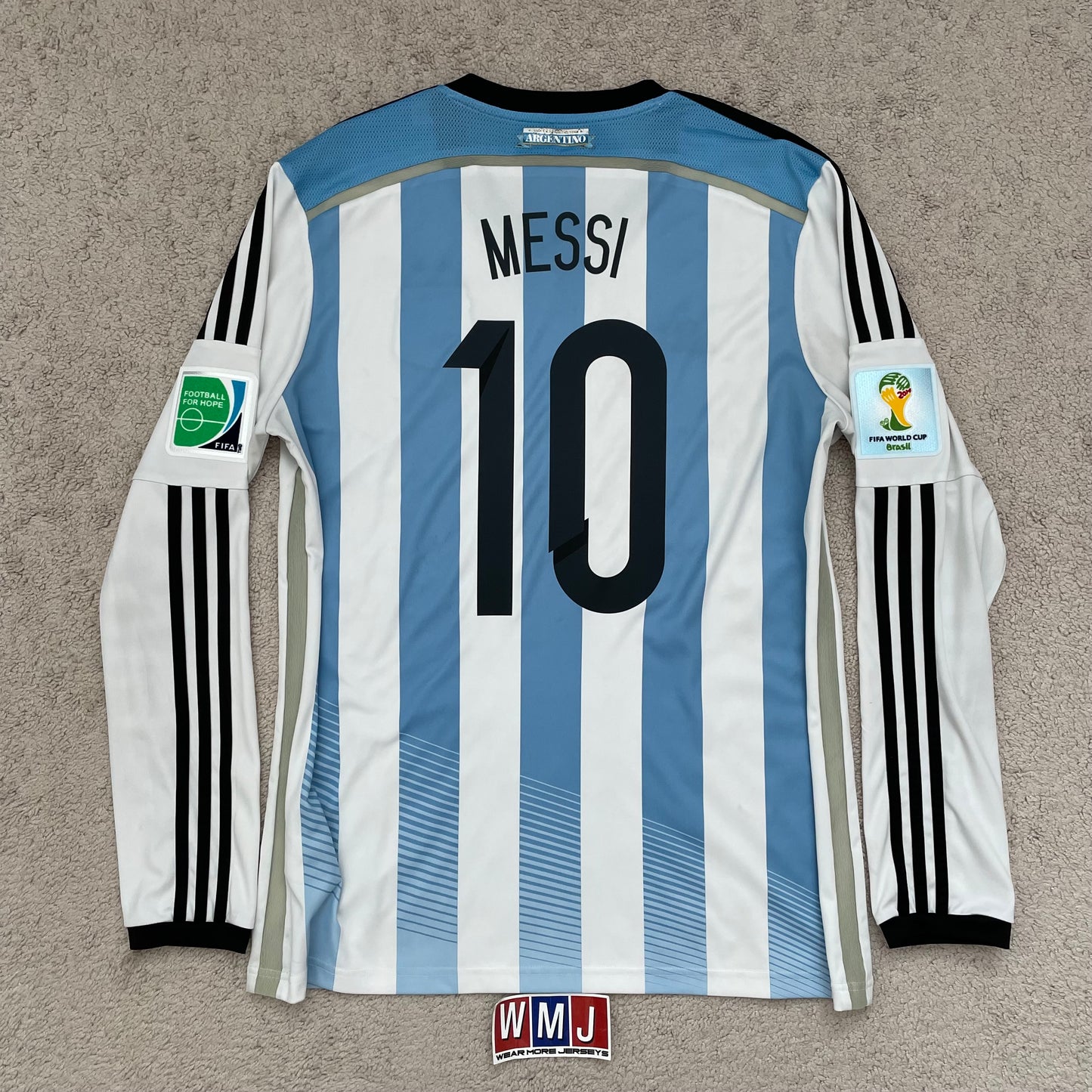 Argentina 2014 World Cup home LONG SLEEVES x Messi #10 (L)