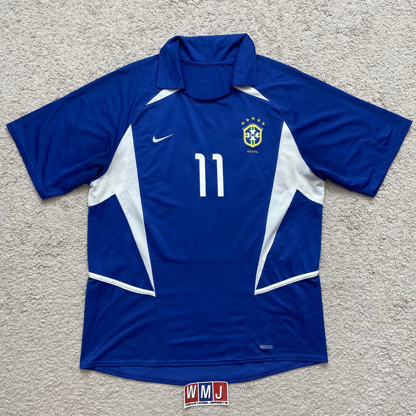 Brazil 2002 World Cup away x Ronaldinho #11 (L)