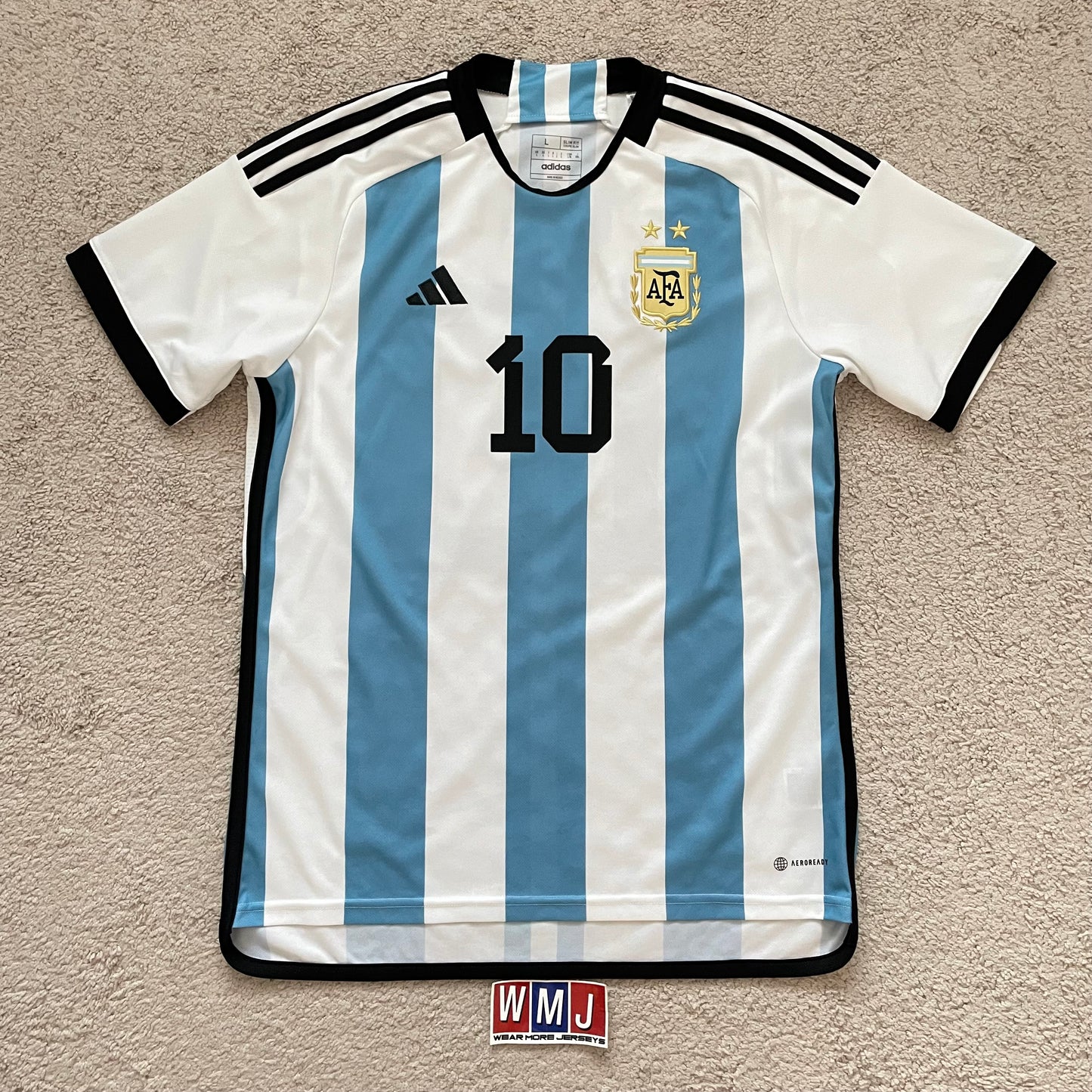 Argentina 2022 World Cup home x Messi #10 (L)