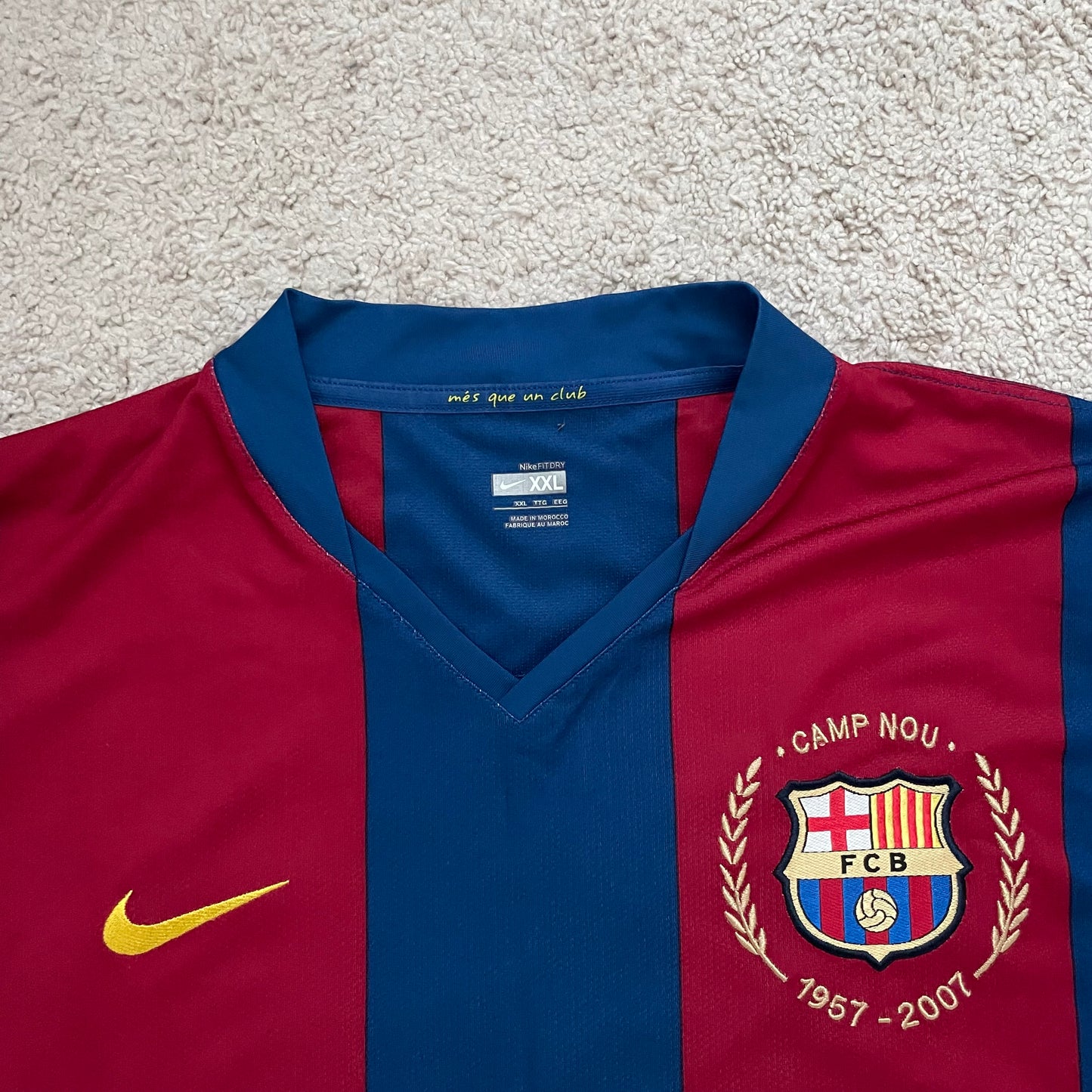 Barcelona 2007/08 home LONG SLEEVES x Ronaldinho #10 (XXL)