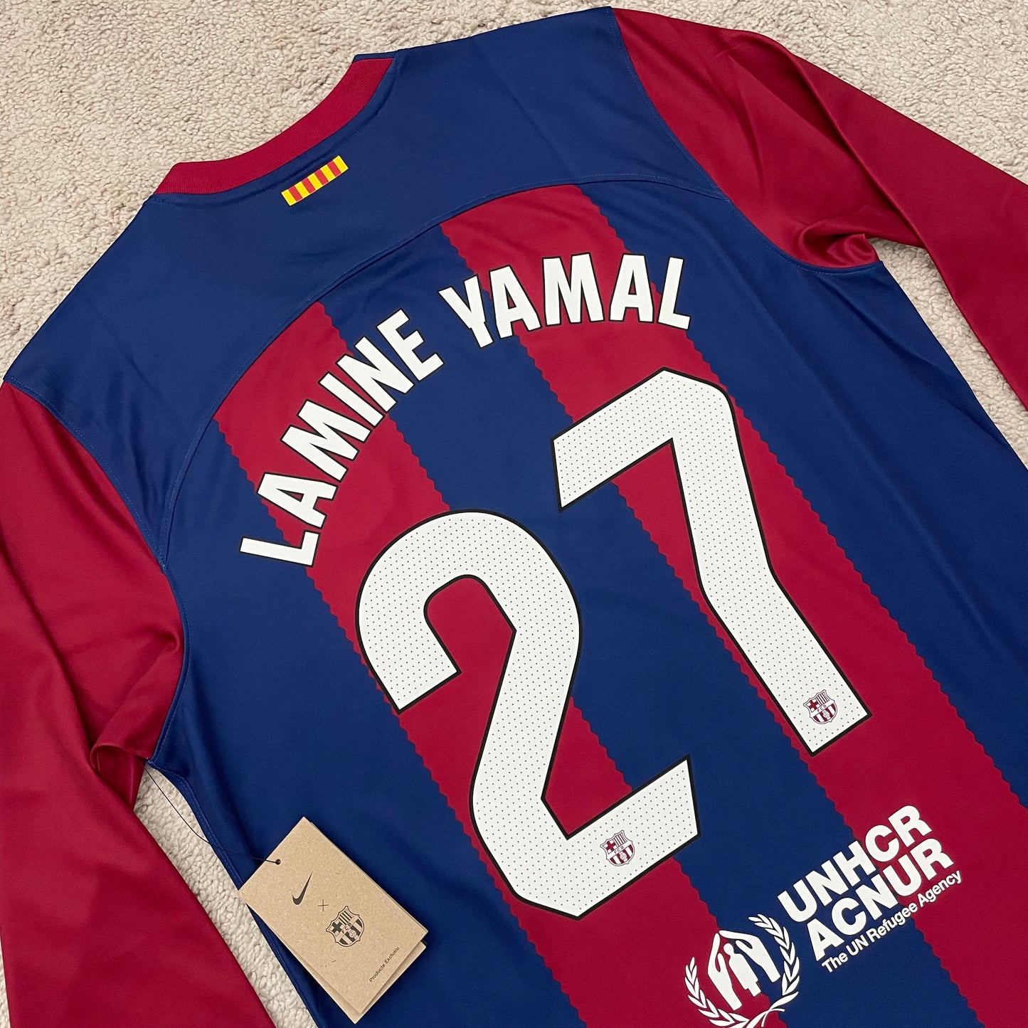 Barcelona 2023/24 home LONG SLEEVES x Lamine Yamal #27 (L) *BRAND NEW WITH TAGS