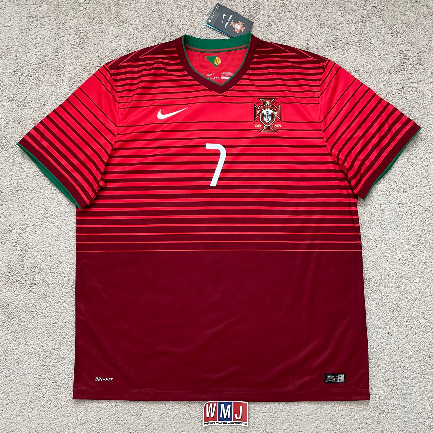 Portugal 2014 World Cup home x Cristiano Ronaldo #7 (XXL) *BRAND NEW WITH TAGS