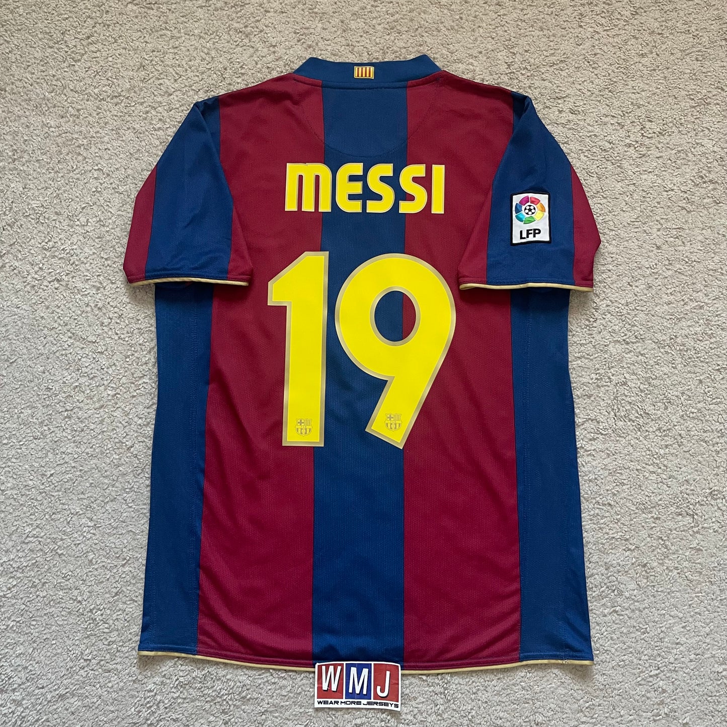 Barcelona 2007/08 home x Messi #19 (M)
