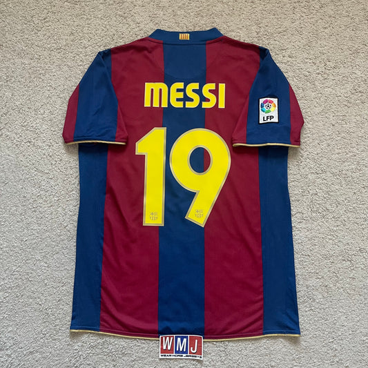 Barcelona 2007/08 home x Messi #19 (M)