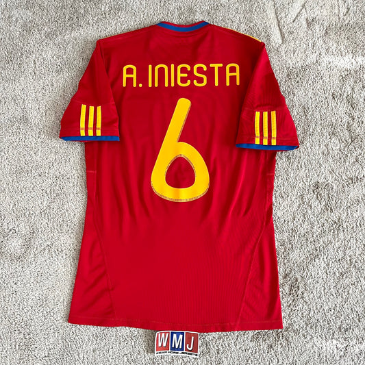 Spain 2010 World Cup home x Andres Iniesta #6 (S)