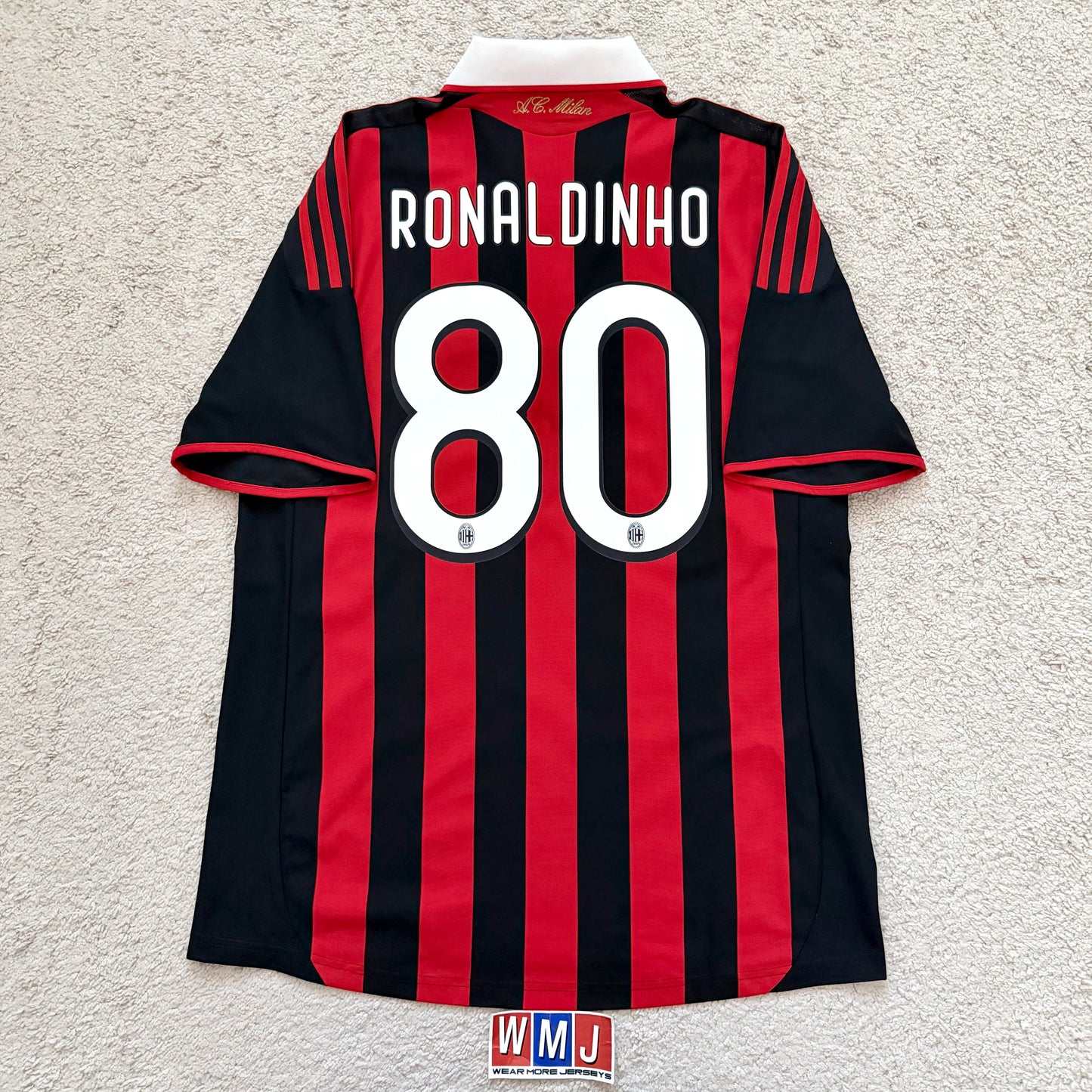 AC Milan 2009/10 home x Ronaldinho #80 (M)