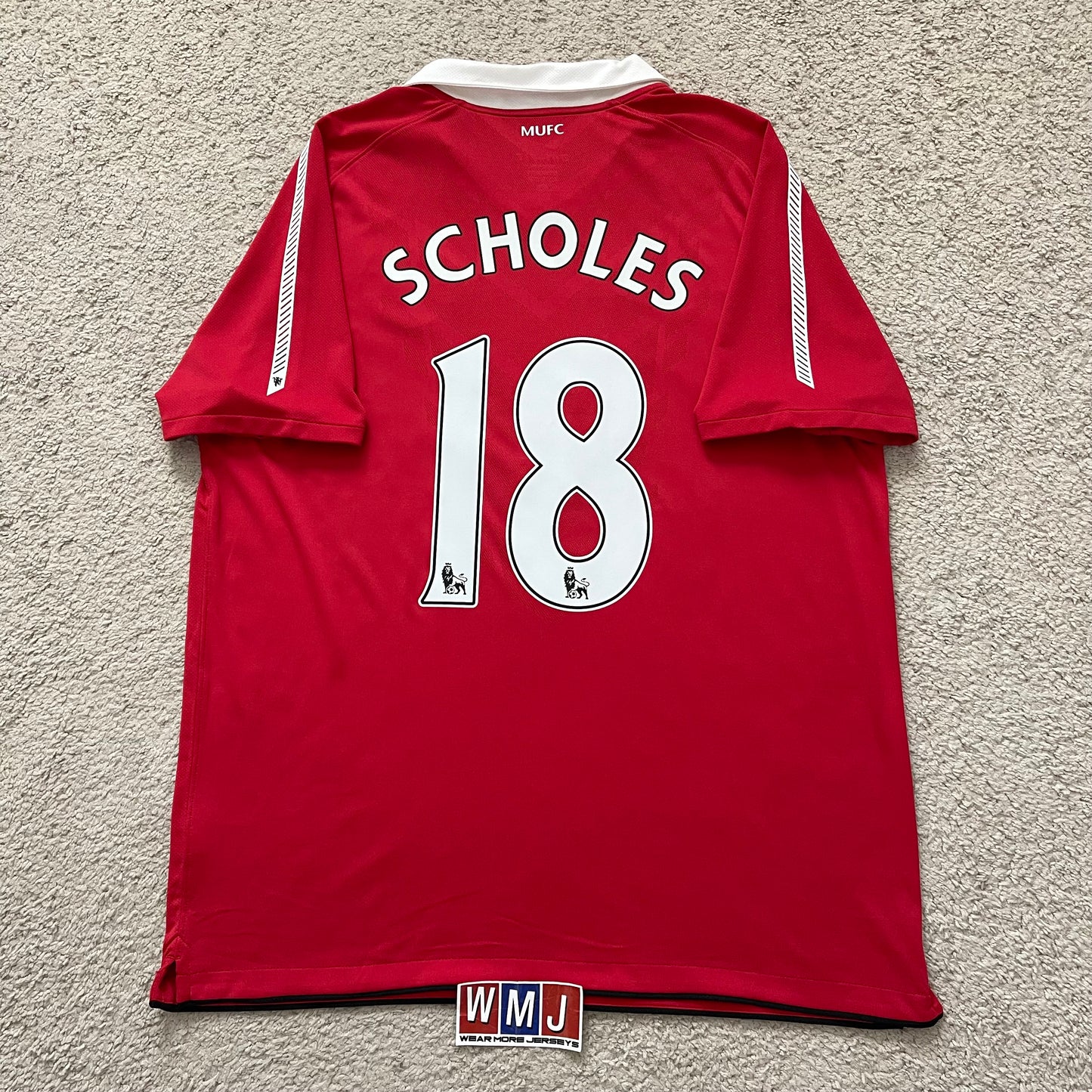Manchester United 2010/11 home x Paul Scholes #18 (XL)