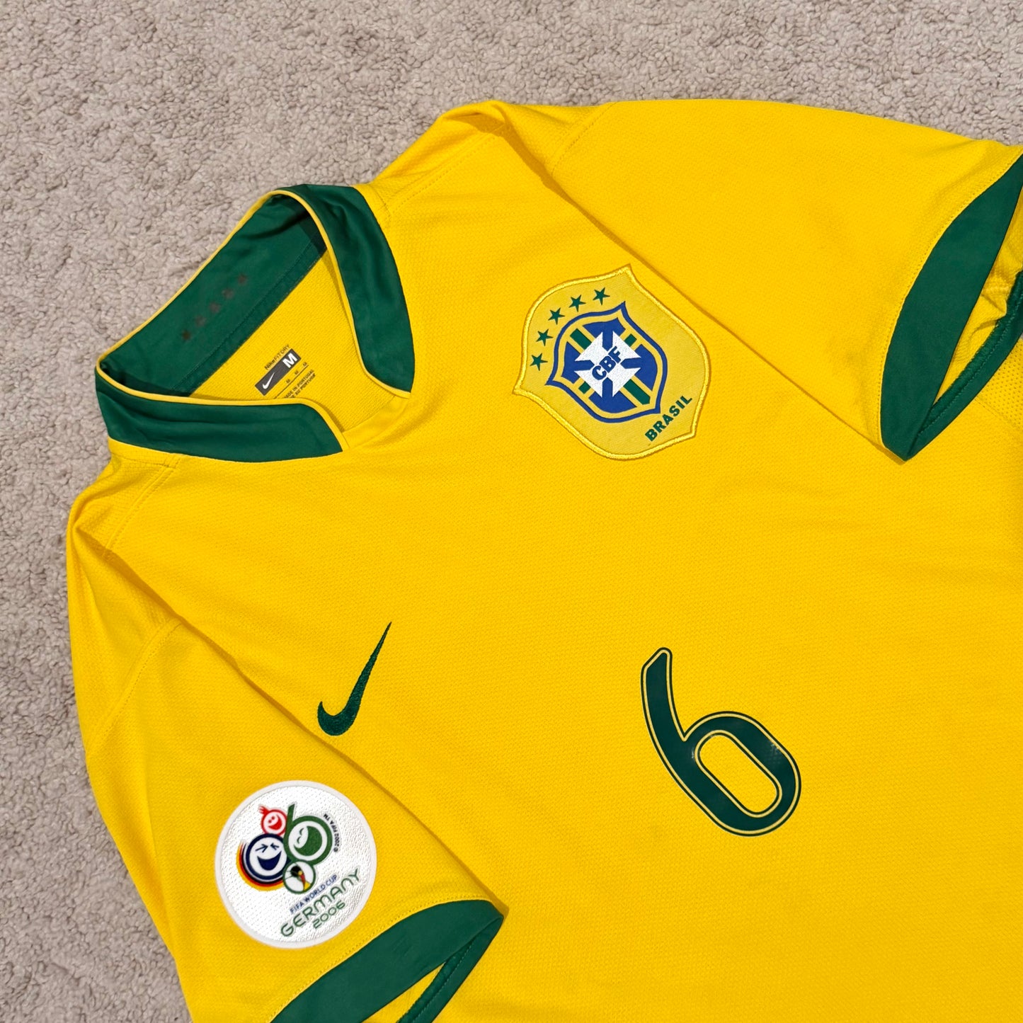 Brazil 2006 World Cup home x Roberto Carlos #6 (M)