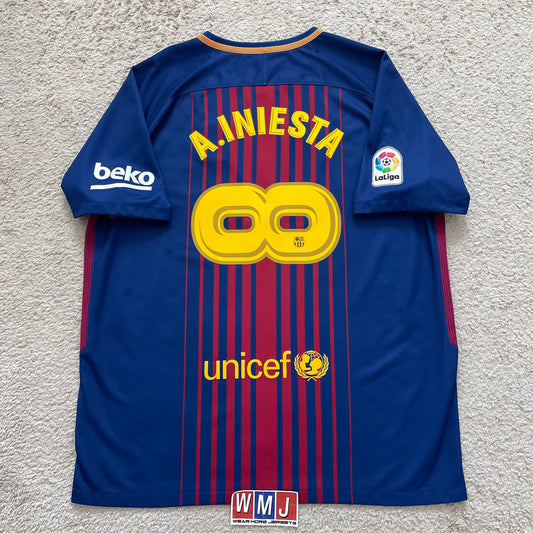 Barcelona 2017/18 home x Andres Iniesta INFINITO SPECIAL EDITION (XL)