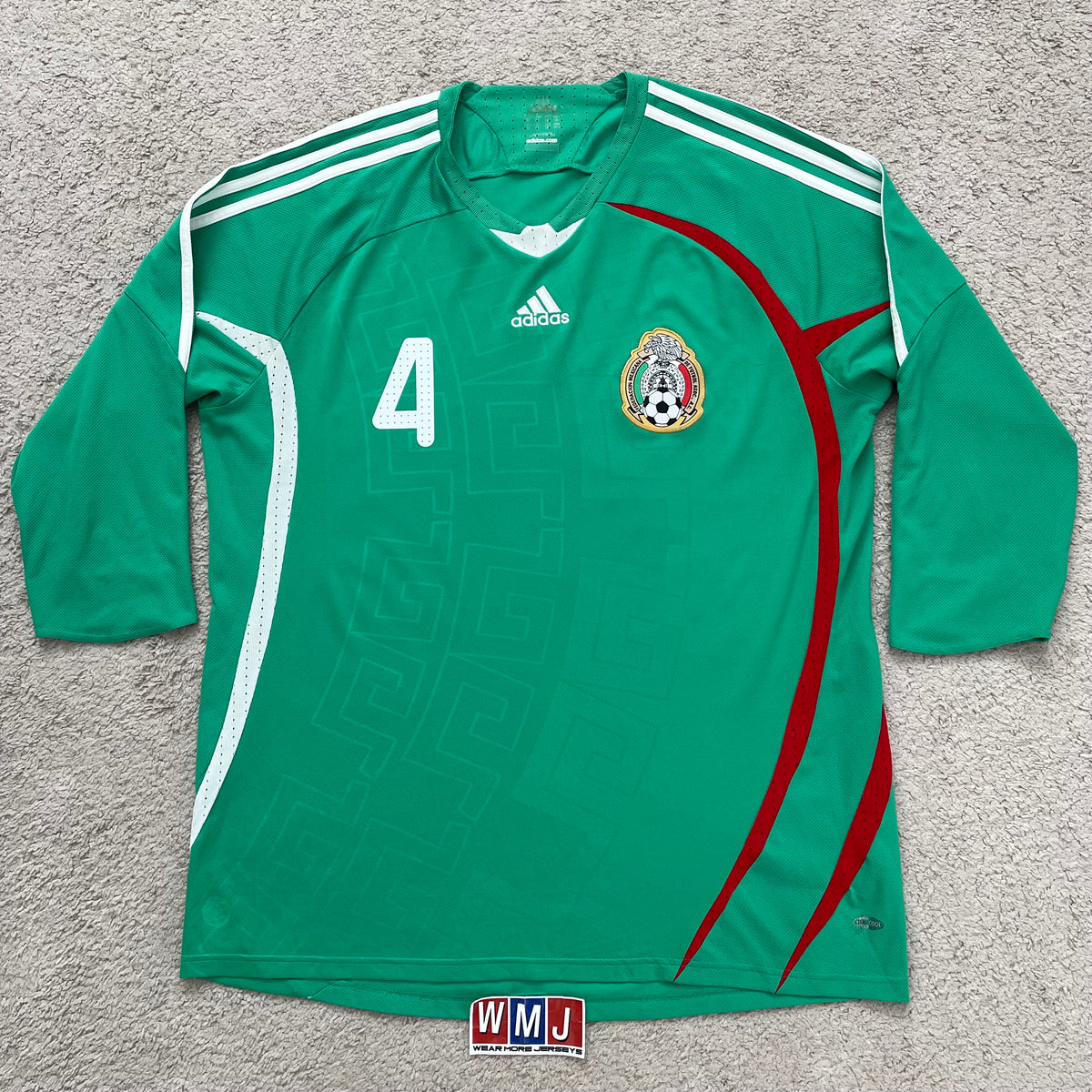 Mexico 2008/09 home 3/4 SLEEVES x Rafa Marquez #4 (XL)