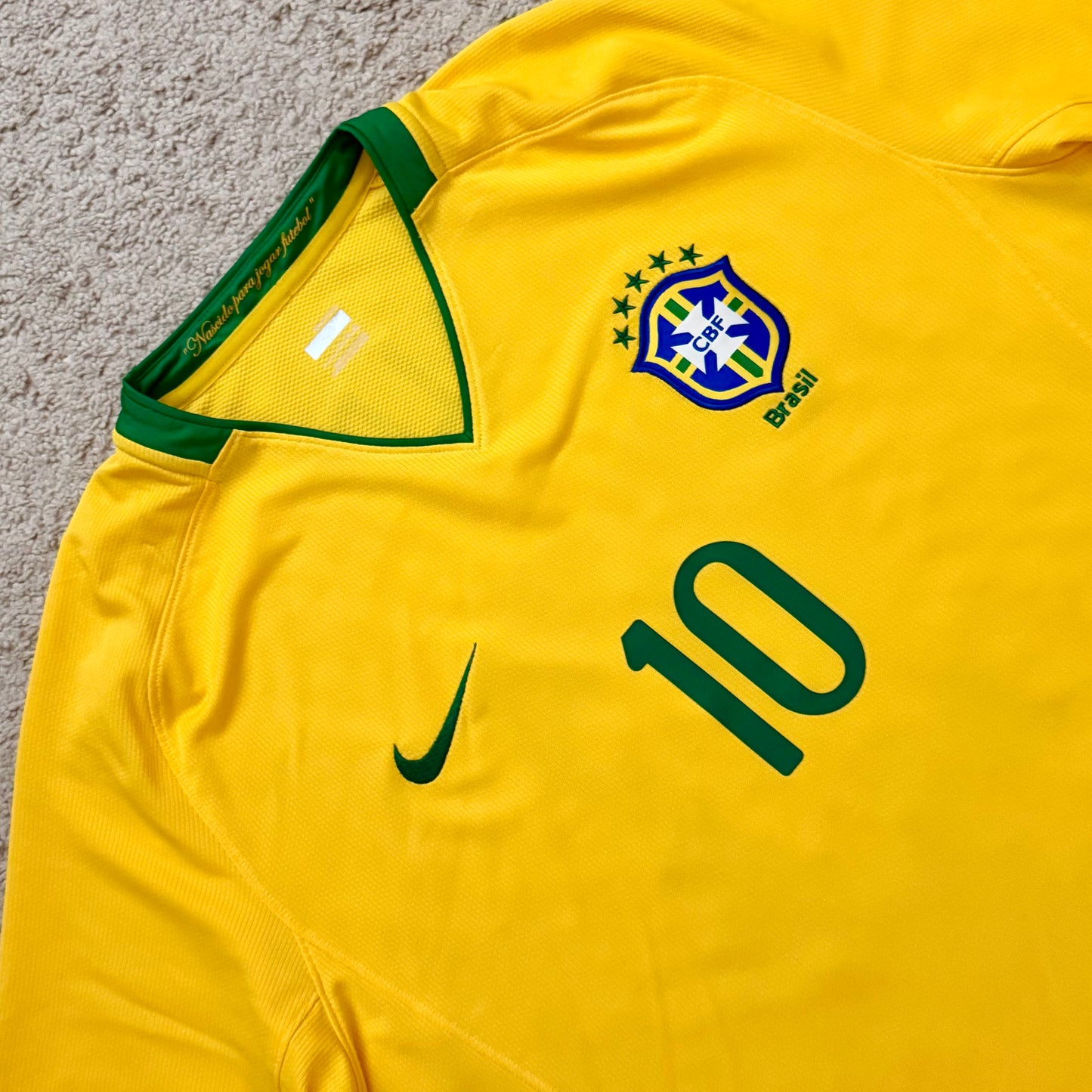 Brazil 2008/2009/2010 home x Ronaldinho #10 (XL)