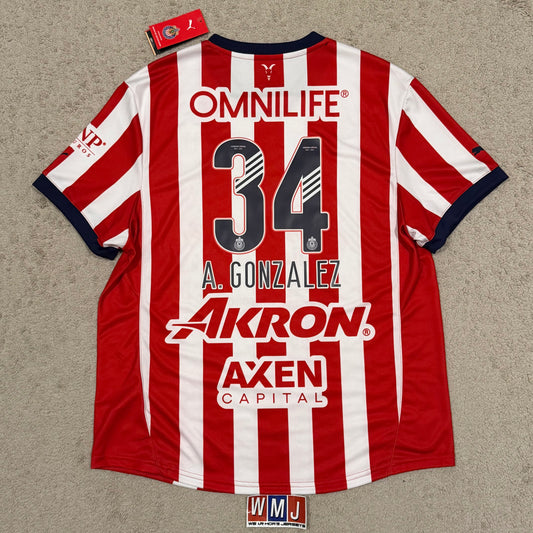 Chivas 2024/25 home x Armando 'Hormiga' González #34 (XL) *BRAND NEW WITH TAGS