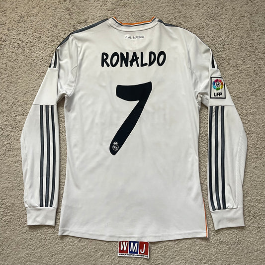 Real Madrid 2013/14 LA DECIMA home LONG SLEEVES x Cristiano Ronaldo #7 (S)