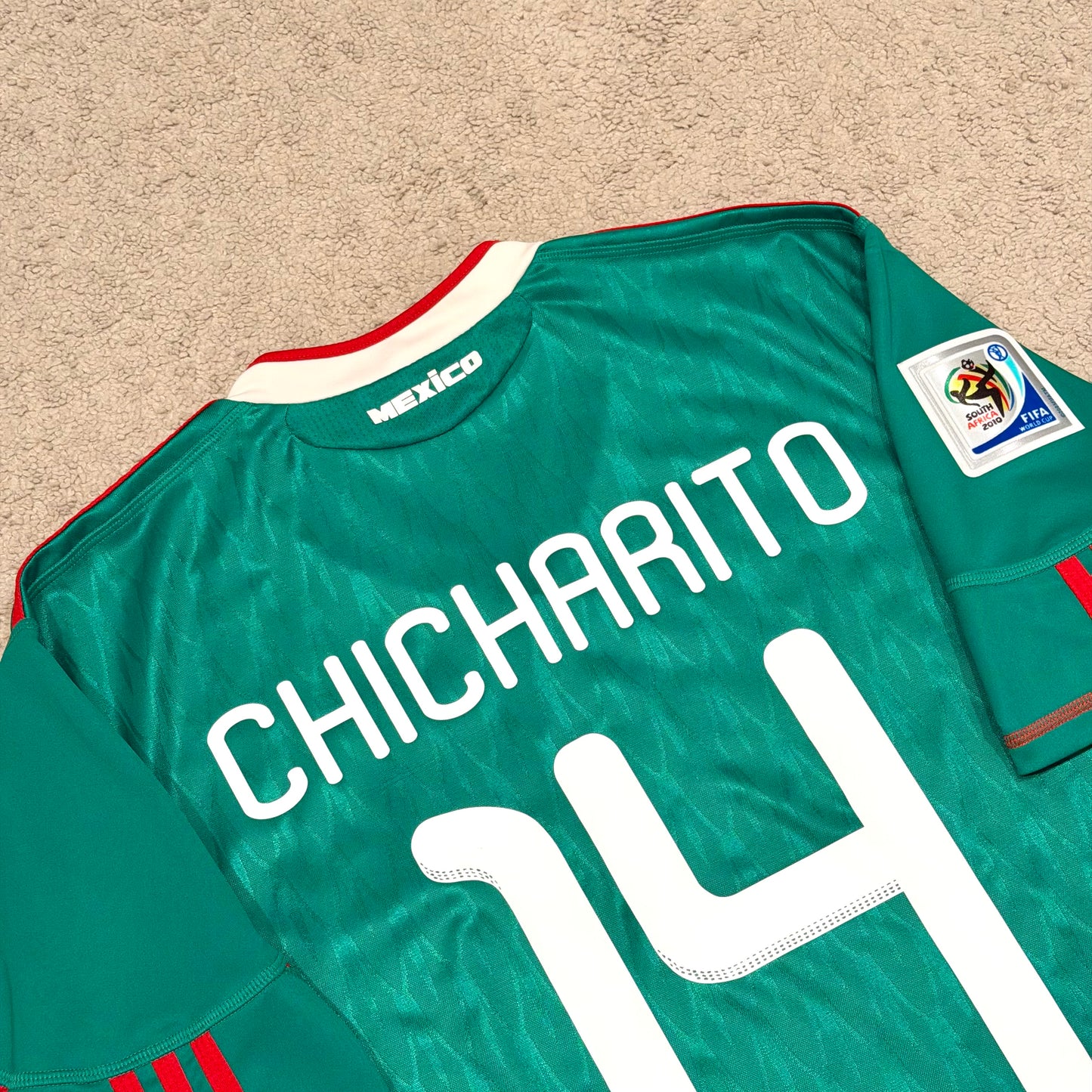 Mexico 2010 World Cup home x Chicharito Hernandez #14 (L)