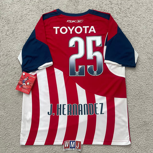 Chivas de Guadalajara 2007/08 home x Chicharito Hernandez #25 (L) *BRAND NEW WITH TAGS
