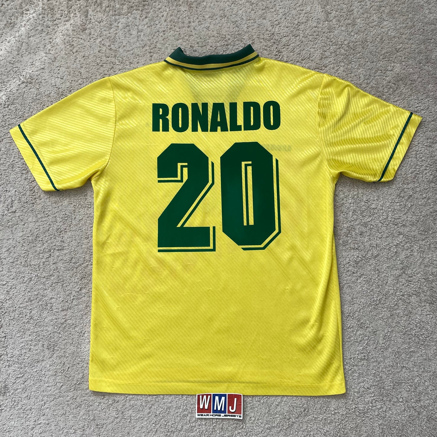 Brazil 1994 World Cup home x Ronaldo Nazario #20 (L)