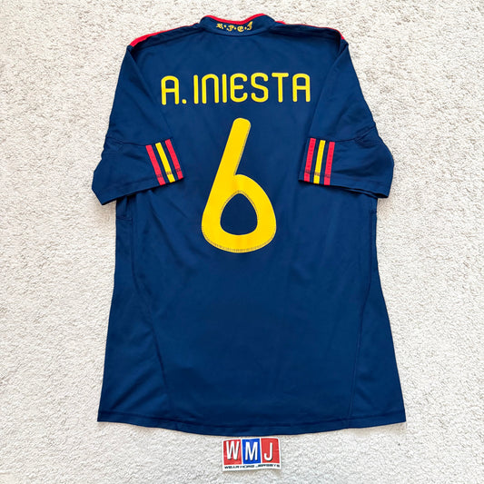 Spain 2010 World Cup away x Andres Iniesta #6 (M)