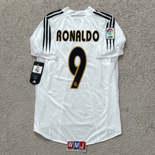 Real Madrid 2004/05 home PLAYER VERSION x Ronaldo Nazario #9 (S) *BRAND NEW WITH TAGS