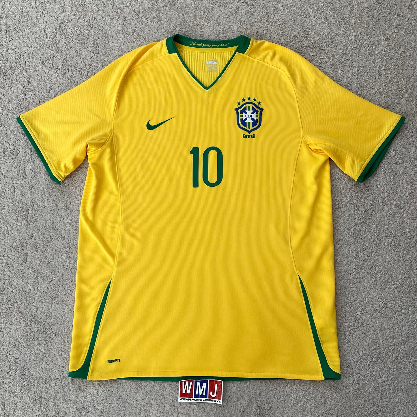 Brazil 2008/2009/2010 home x Ronaldinho #10 (XL)