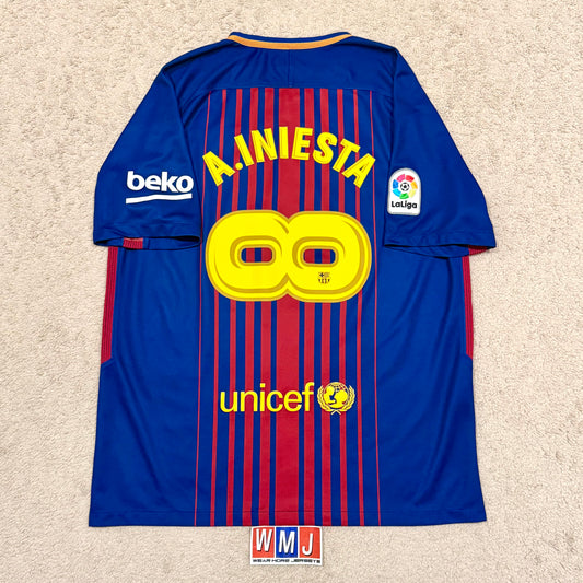 Barcelona 2017/18 home x Andres Iniesta INFINITO SPECIAL EDITION (L)