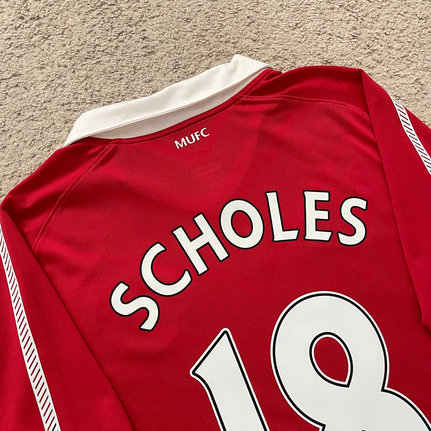 Manchester United 2010/11 home x Paul Scholes #18 (XL)