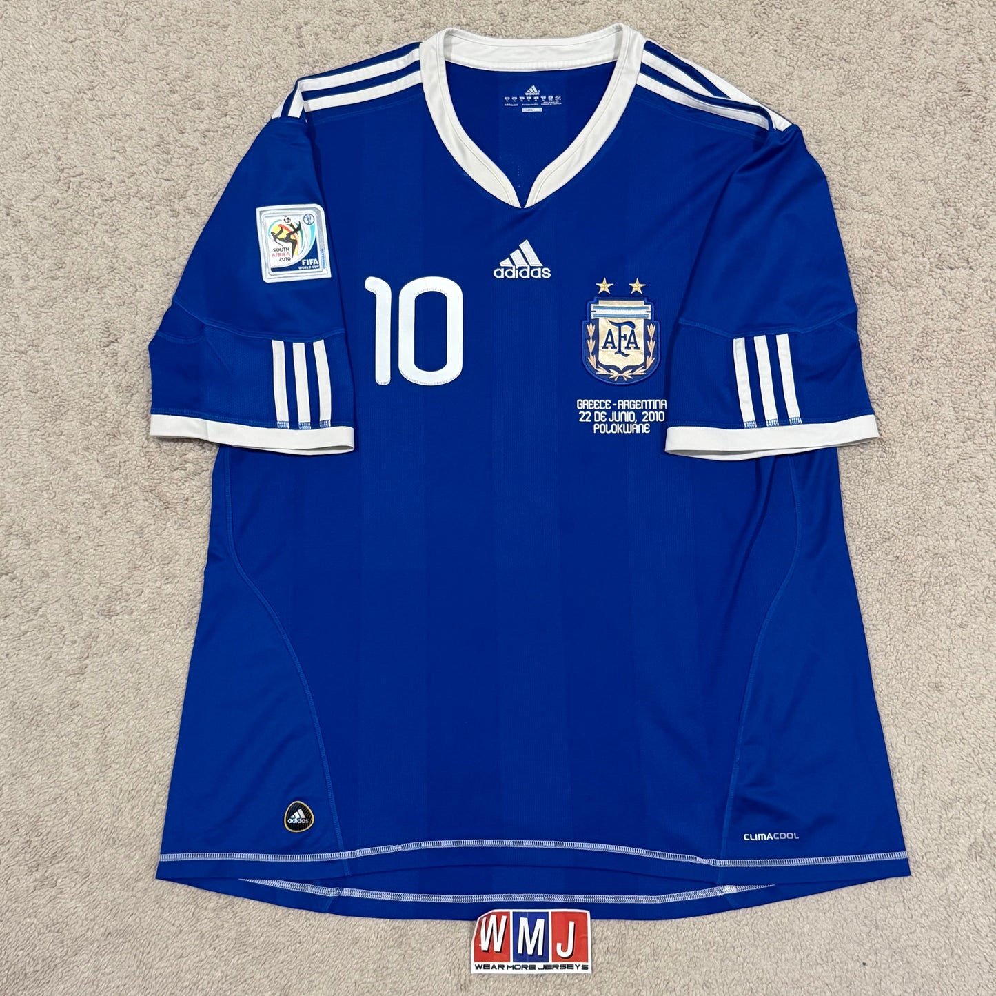 Argentina 2010 World Cup away x Messi #10 (XL)