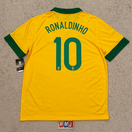 Brazil 2013 home x Ronaldinho #10 (XL) *BRAND NEW WITH TAGS