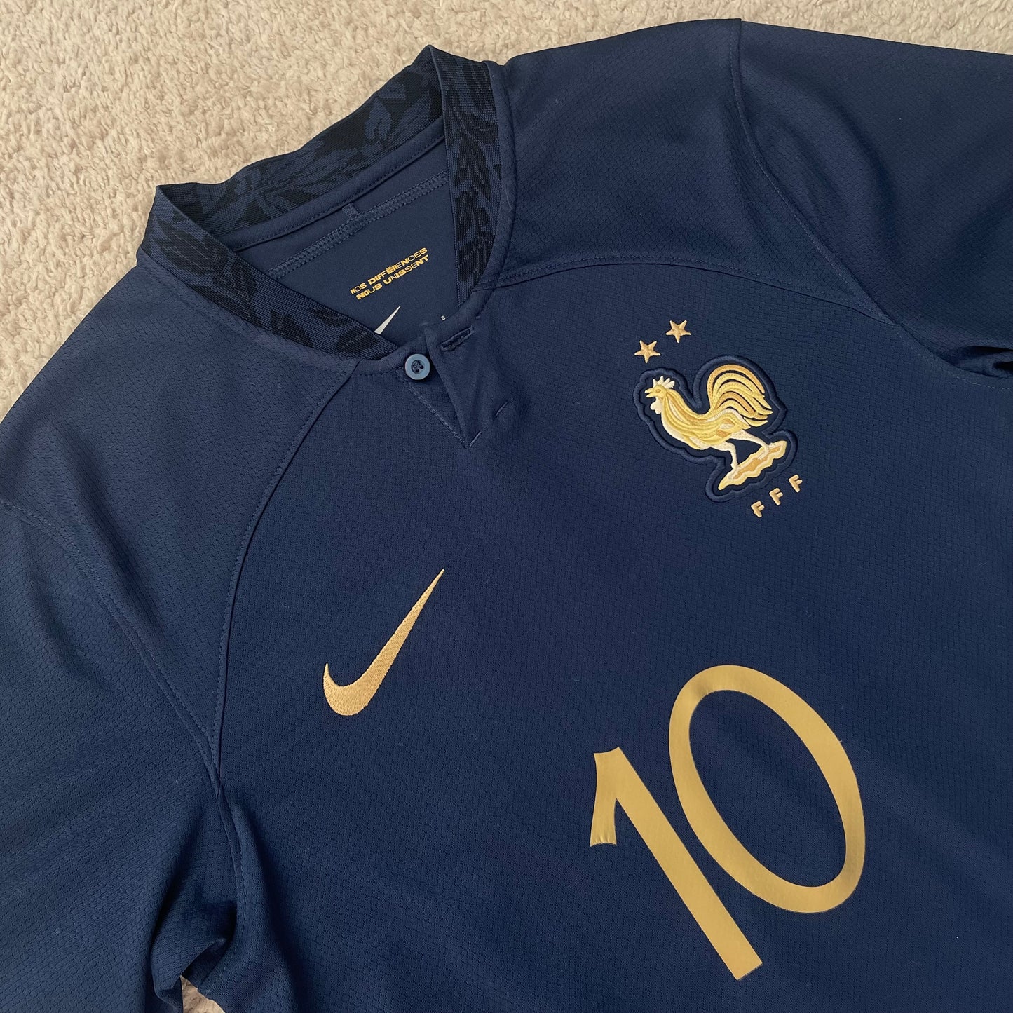 France 2022 World Cup home x Kylian Mbappe #10 (S)