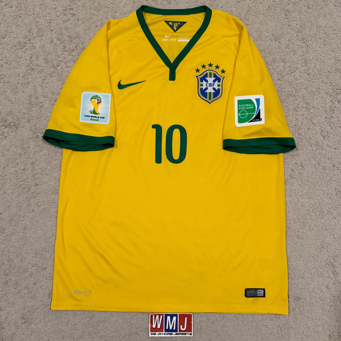 Brazil 2014 World Cup home x Neymar Jr #10 (L)