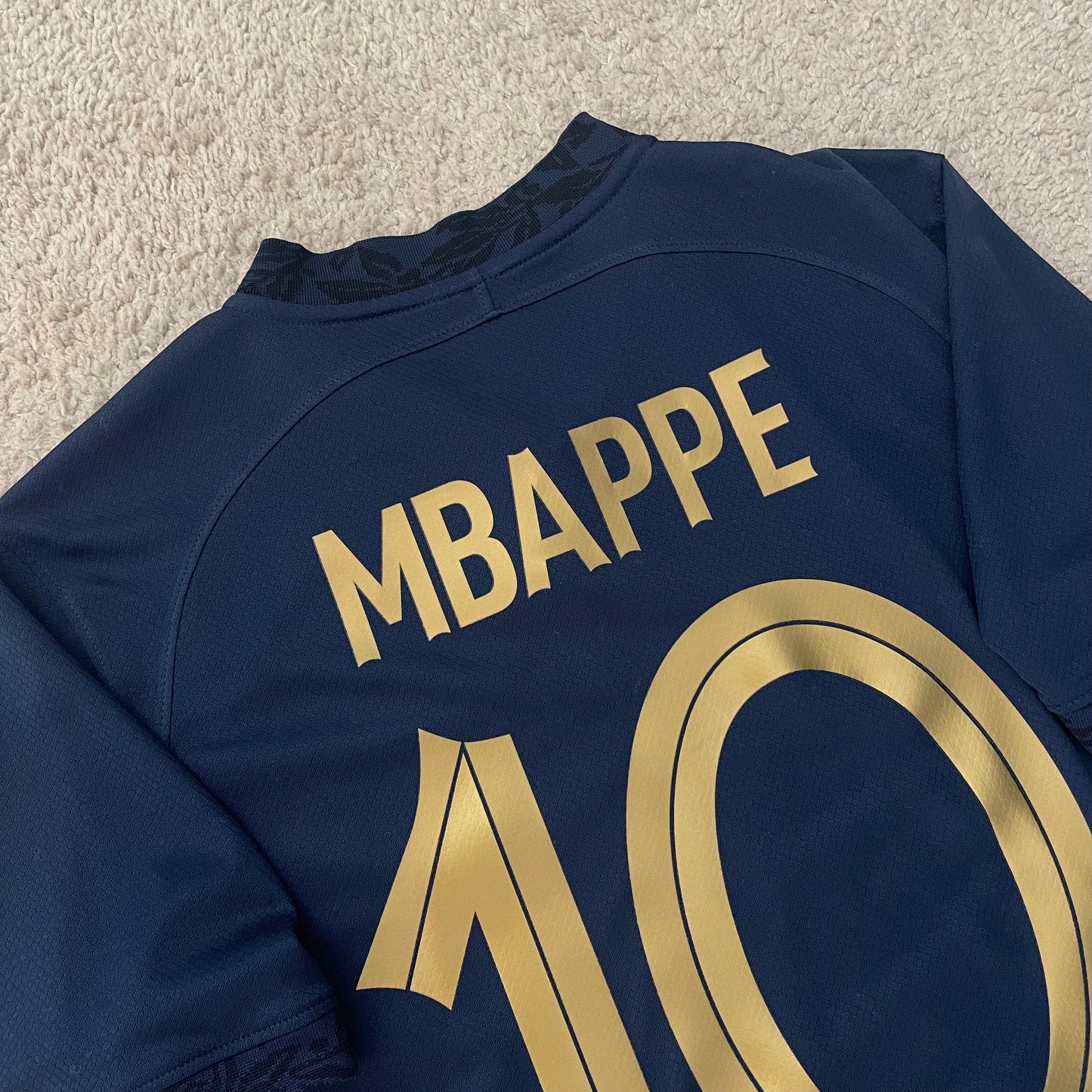 France 2022 World Cup home x Kylian Mbappe #10 (S)