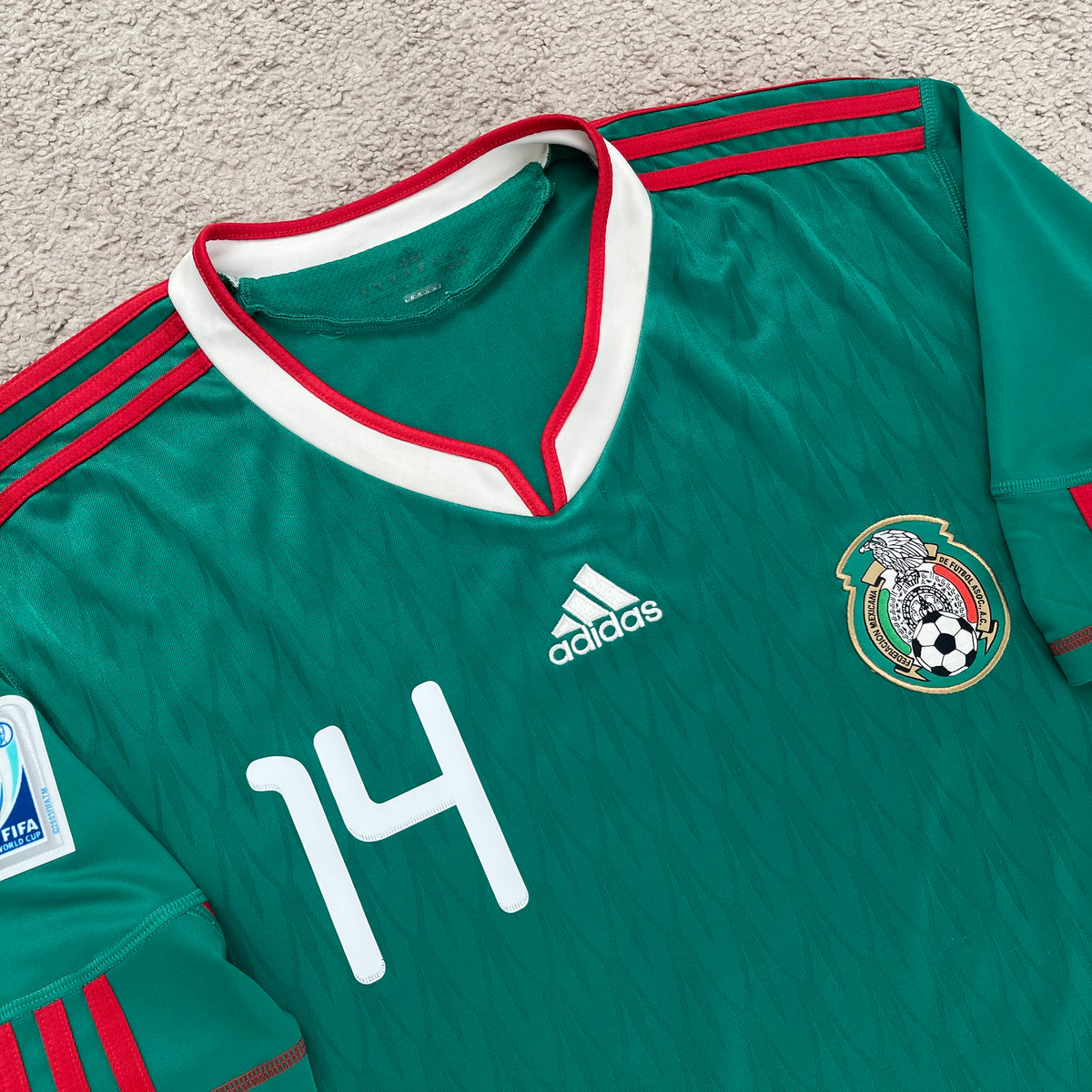 Mexico 2010 World Cup home x Chicharito Hernandez #14 (XL)