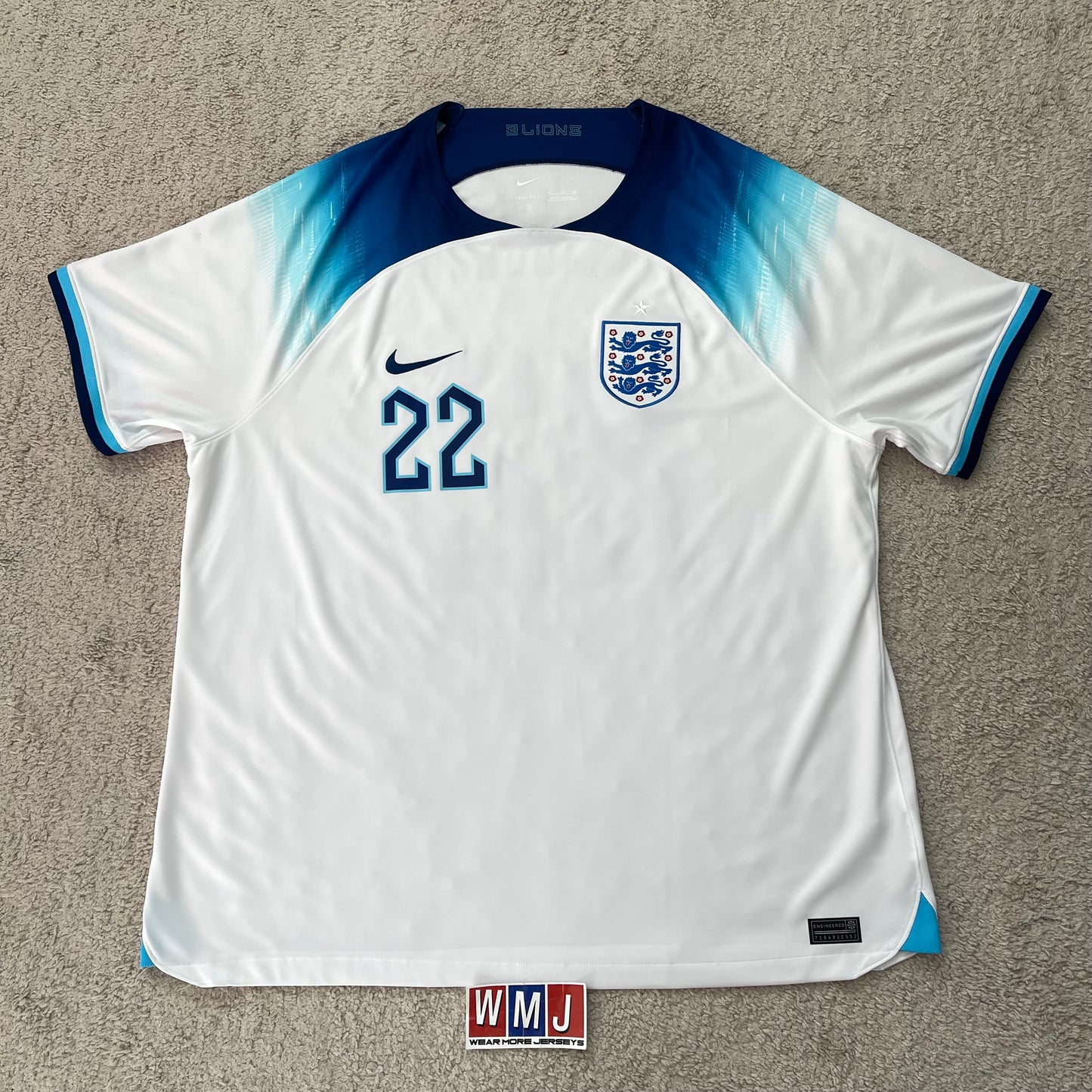 England 2022 World Cup home x Jude Bellingham #22 (XXL)